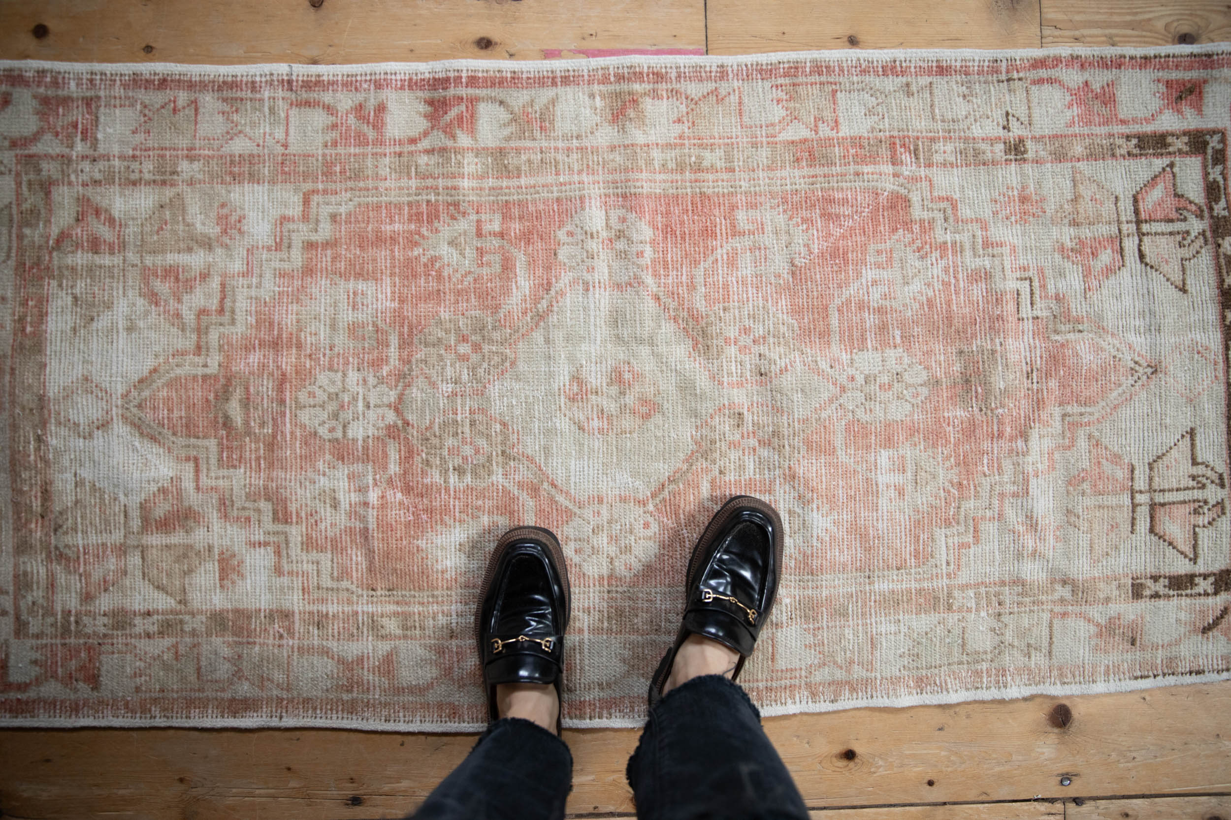 2.5x5.5 Vintage Distressed Oushak Rug Runner - Image 2