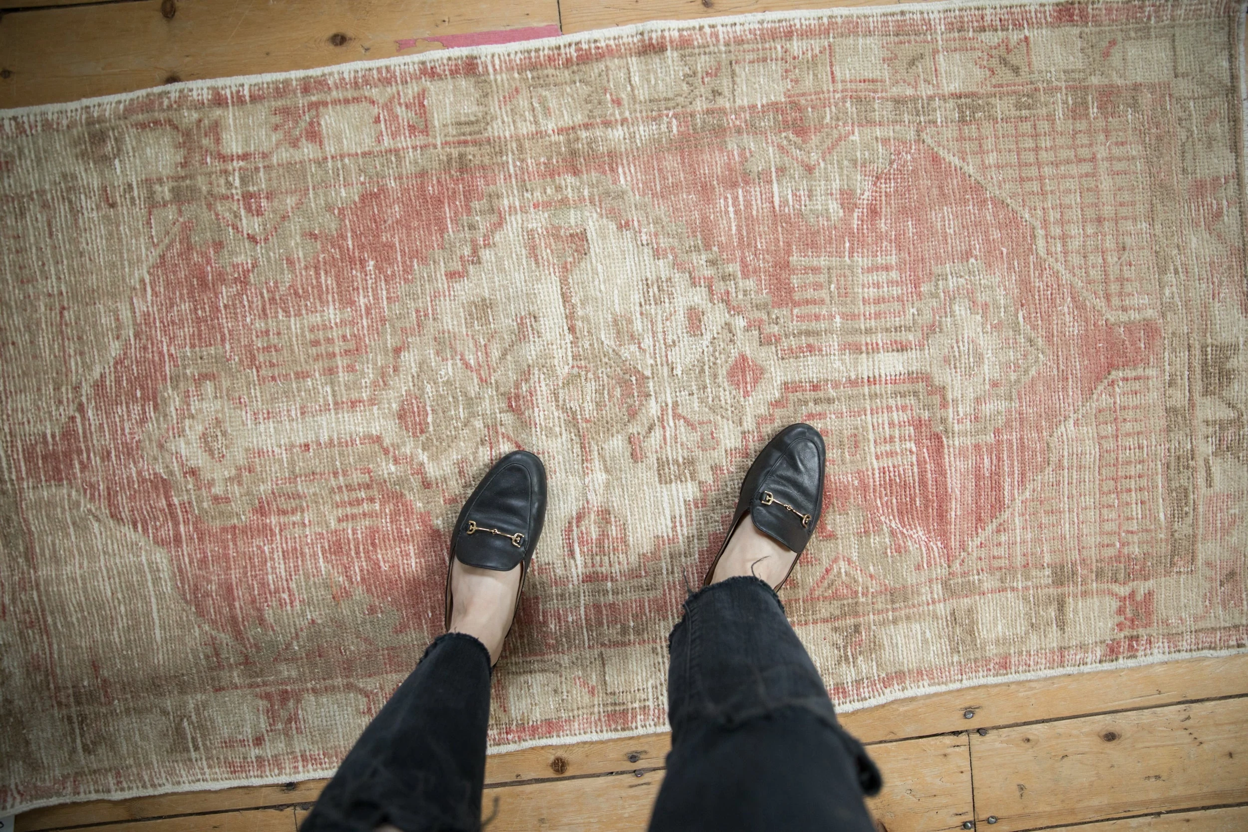 2.5x5.5 Vintage Distressed Oushak Rug Runner - Image 2