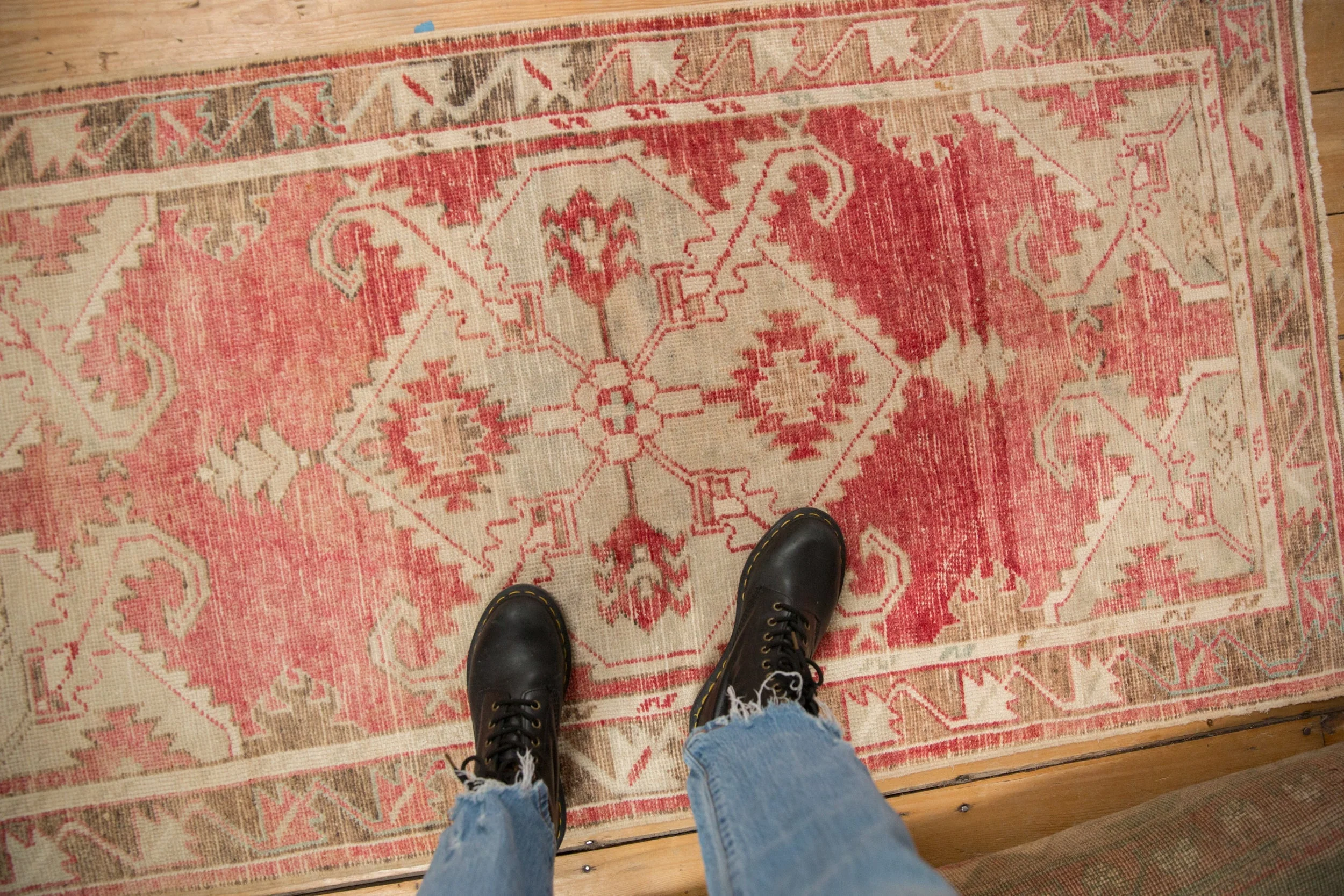 2.5x5.5 Vintage Distressed Oushak Rug Runner - Image 2