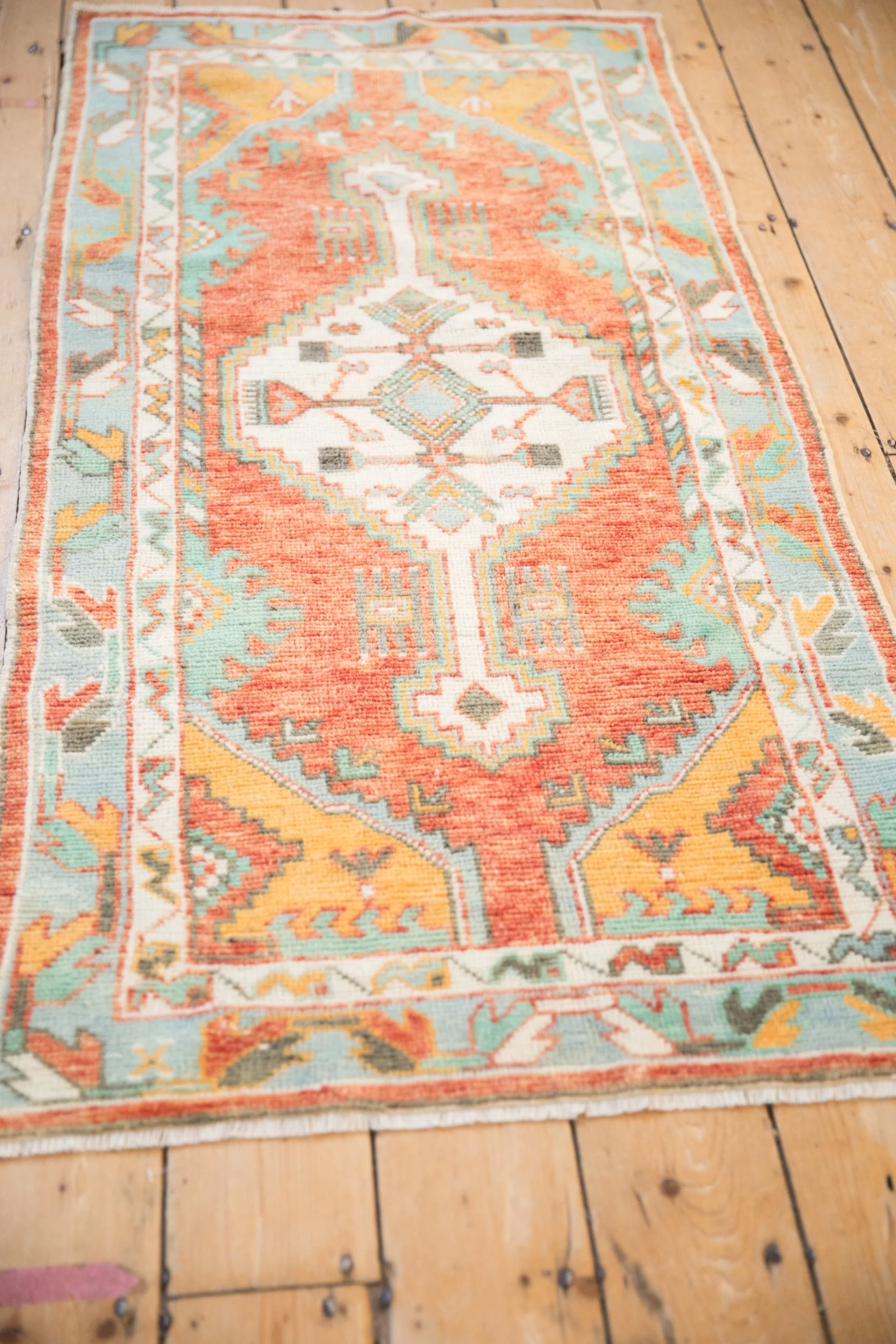 2.5x5.5 Vintage Oushak Rug Runner - Image 12