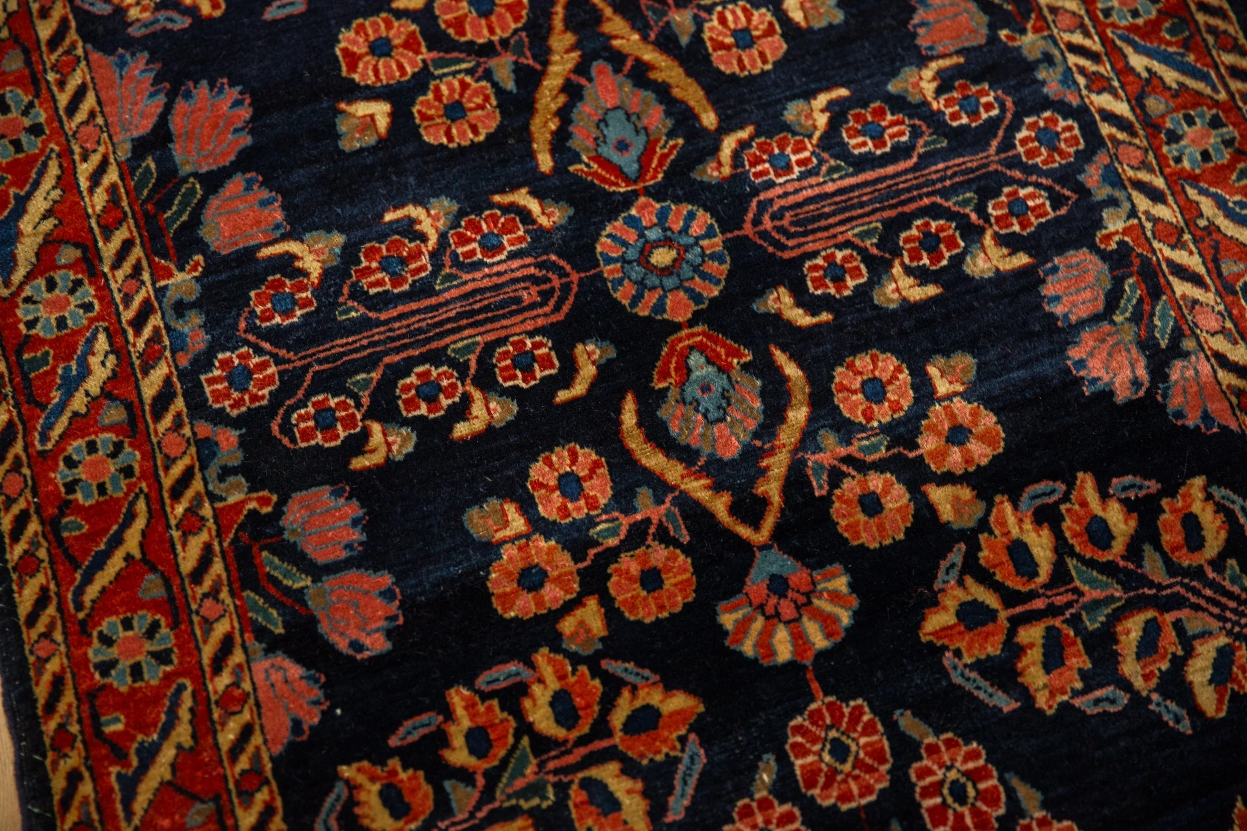 2.5x5 Antique Mohajeran Sarouk Rug Runner - Image 10