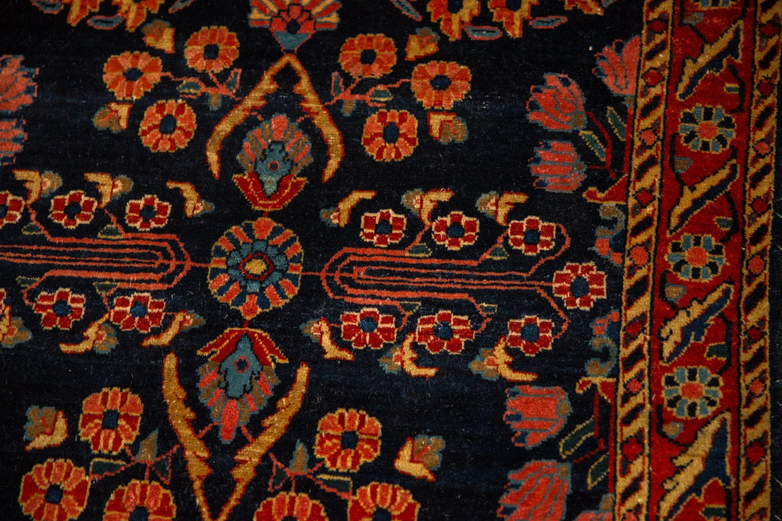 2.5x5 Antique Mohajeran Sarouk Rug Runner - Image 13