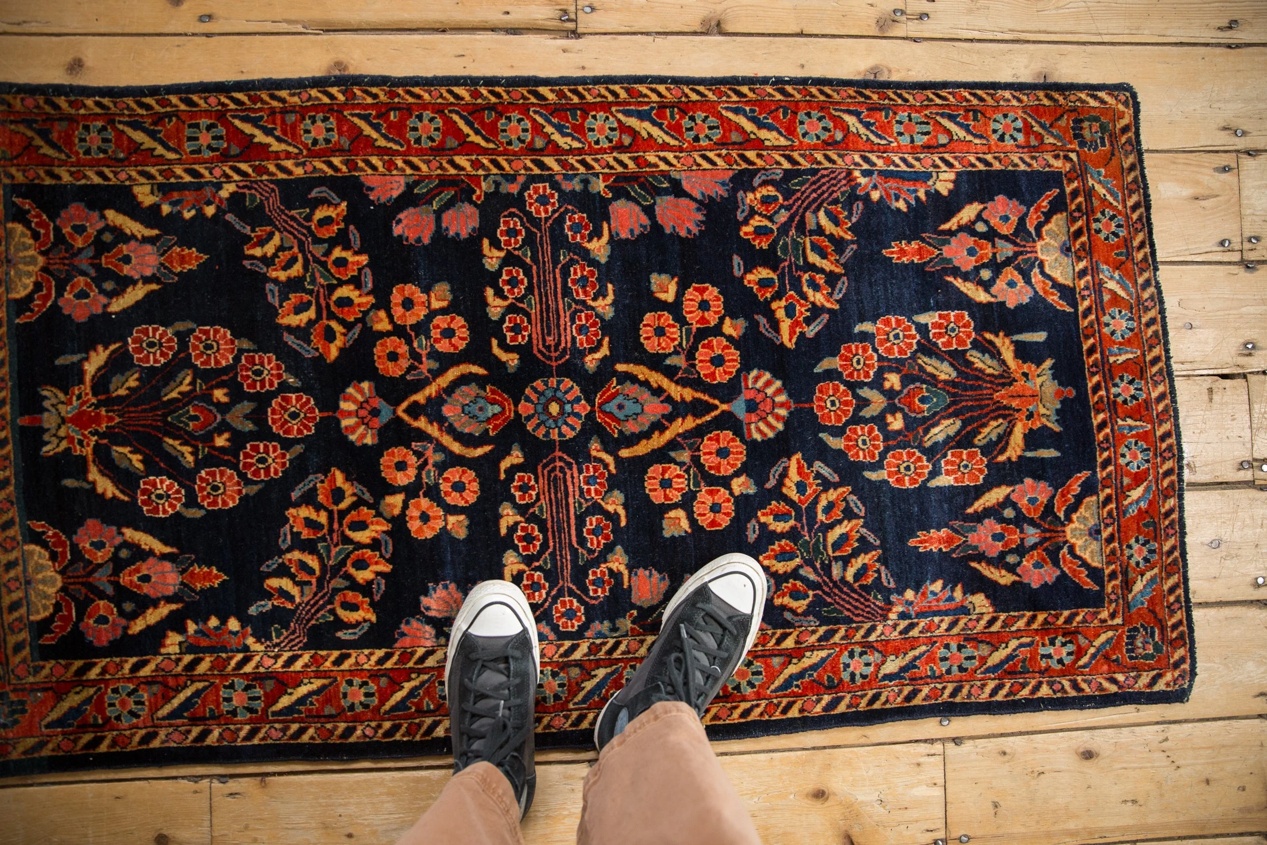 2.5x5 Antique Mohajeran Sarouk Rug Runner - Image 2