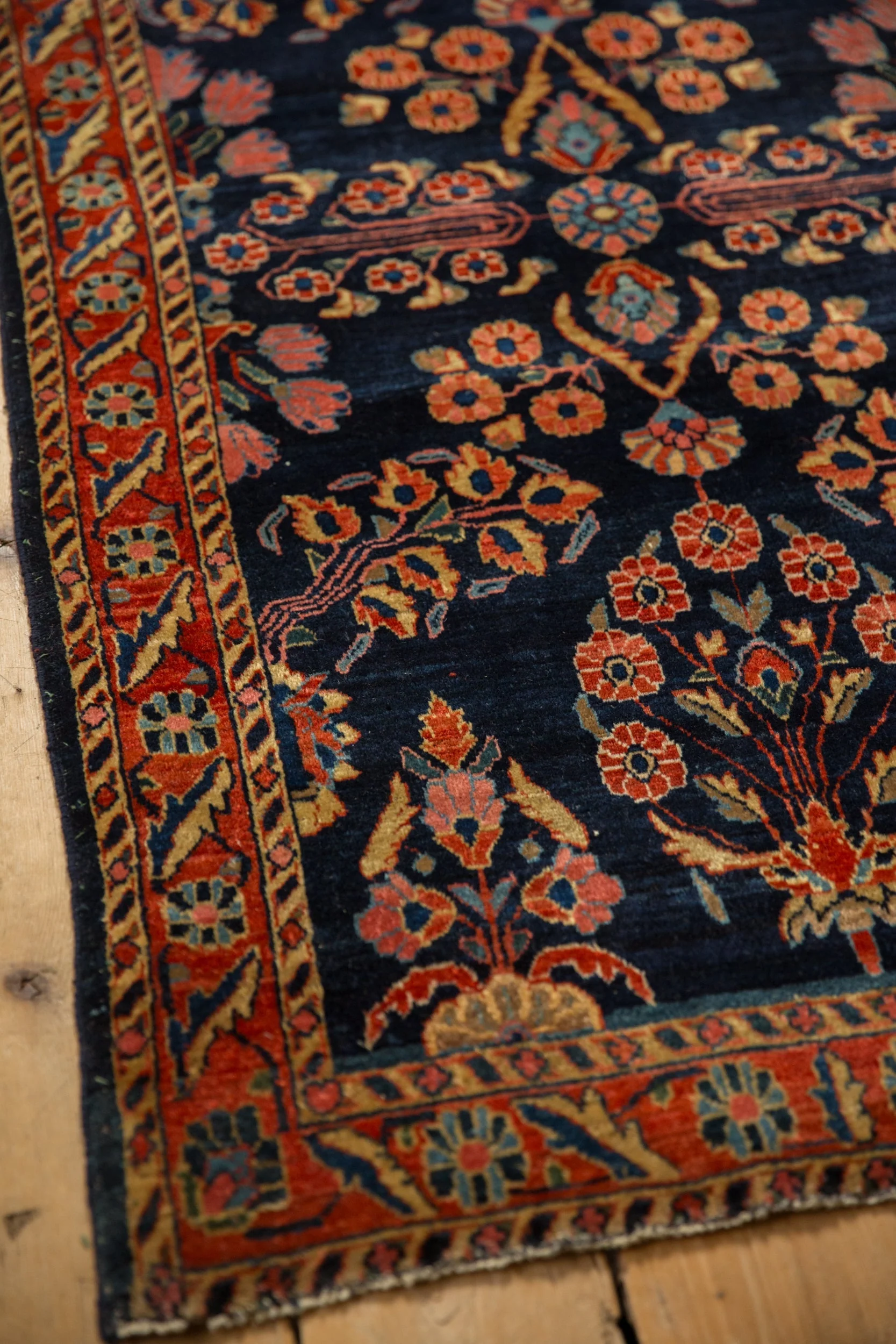 2.5x5 Antique Mohajeran Sarouk Rug Runner - Image 9