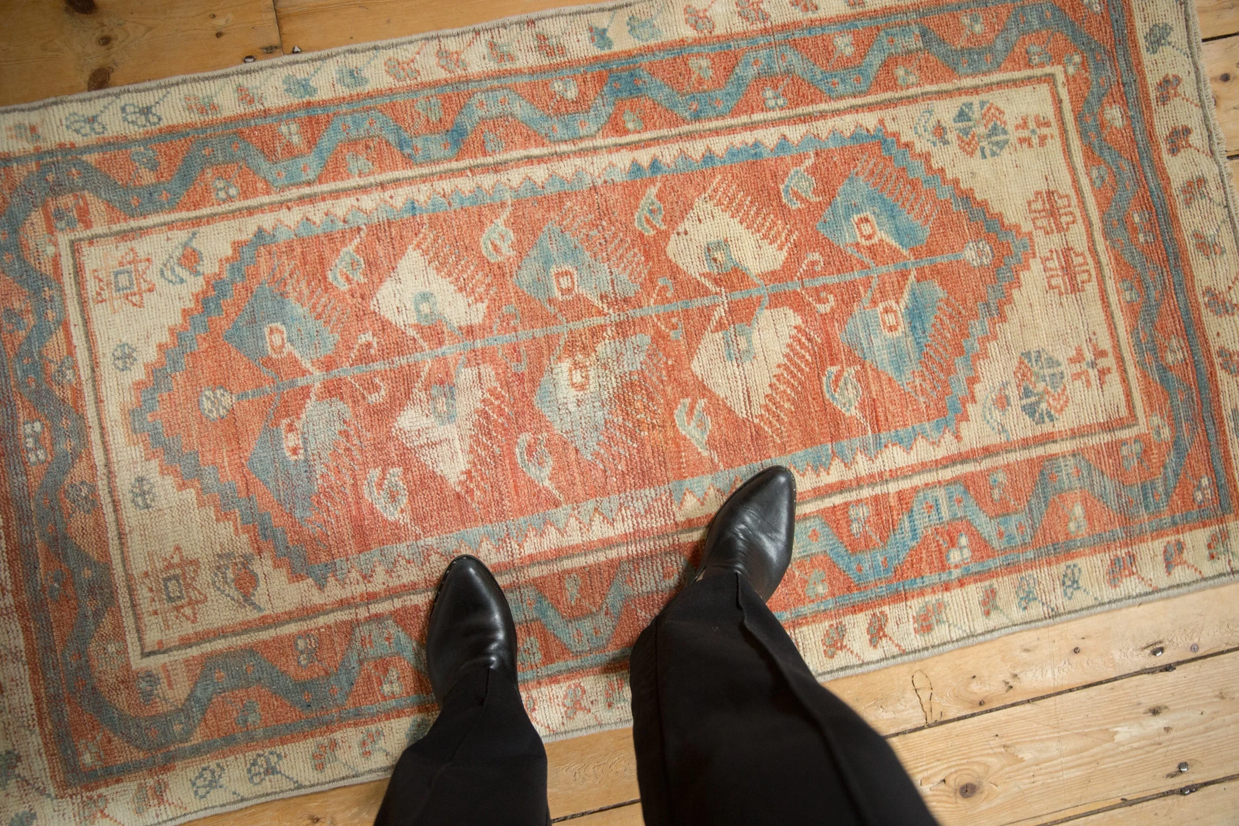 2.5x5 Distressed Oushak Rug Runner - Image 2