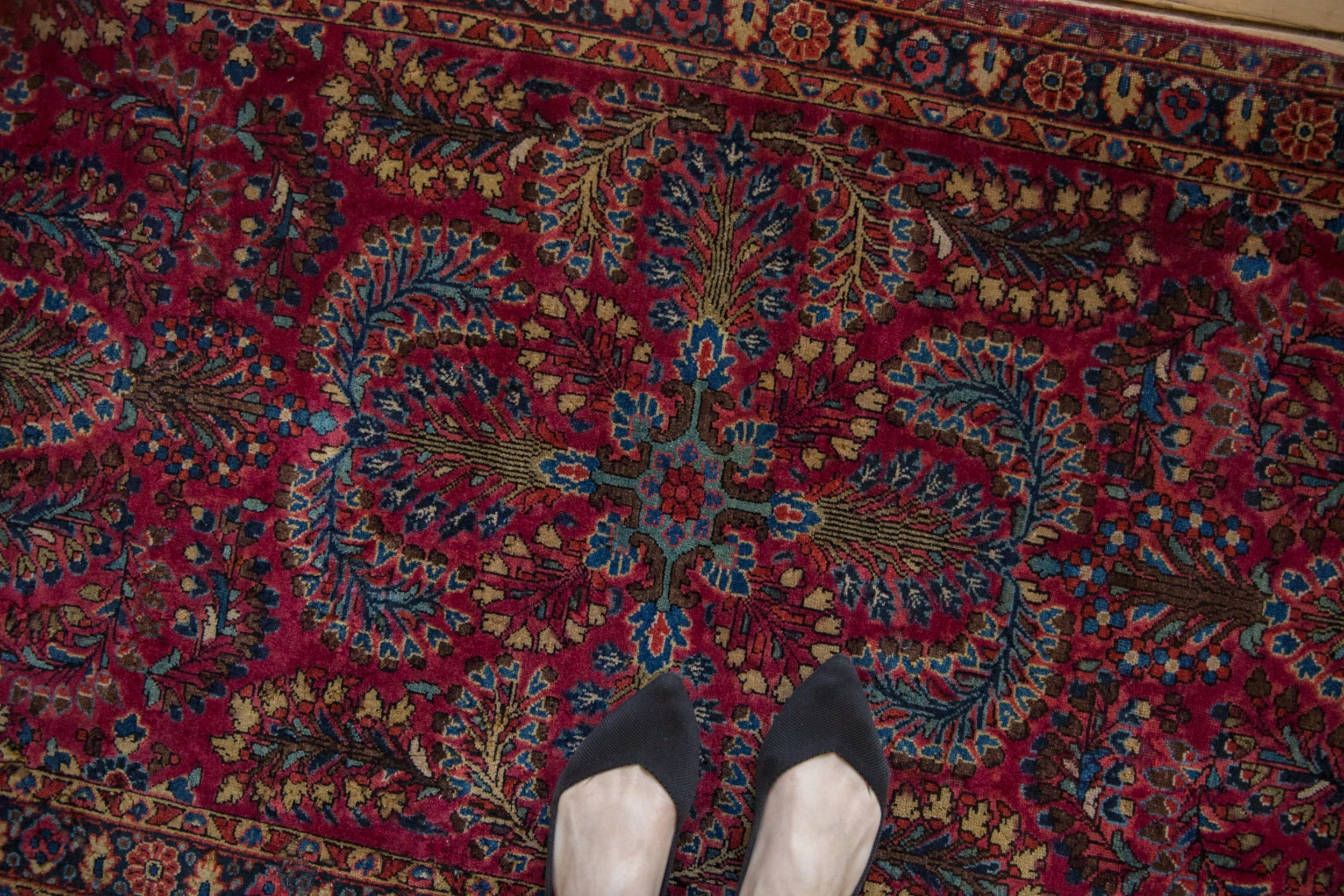 2.5x5 Vintage American Sarouk Rug Runner - Image 2