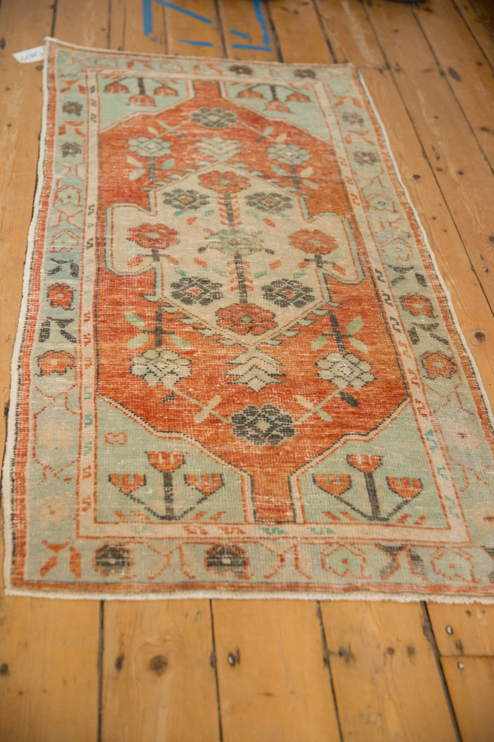 2.5x5 Vintage Distressed Oushak Rug Runner - Image 4