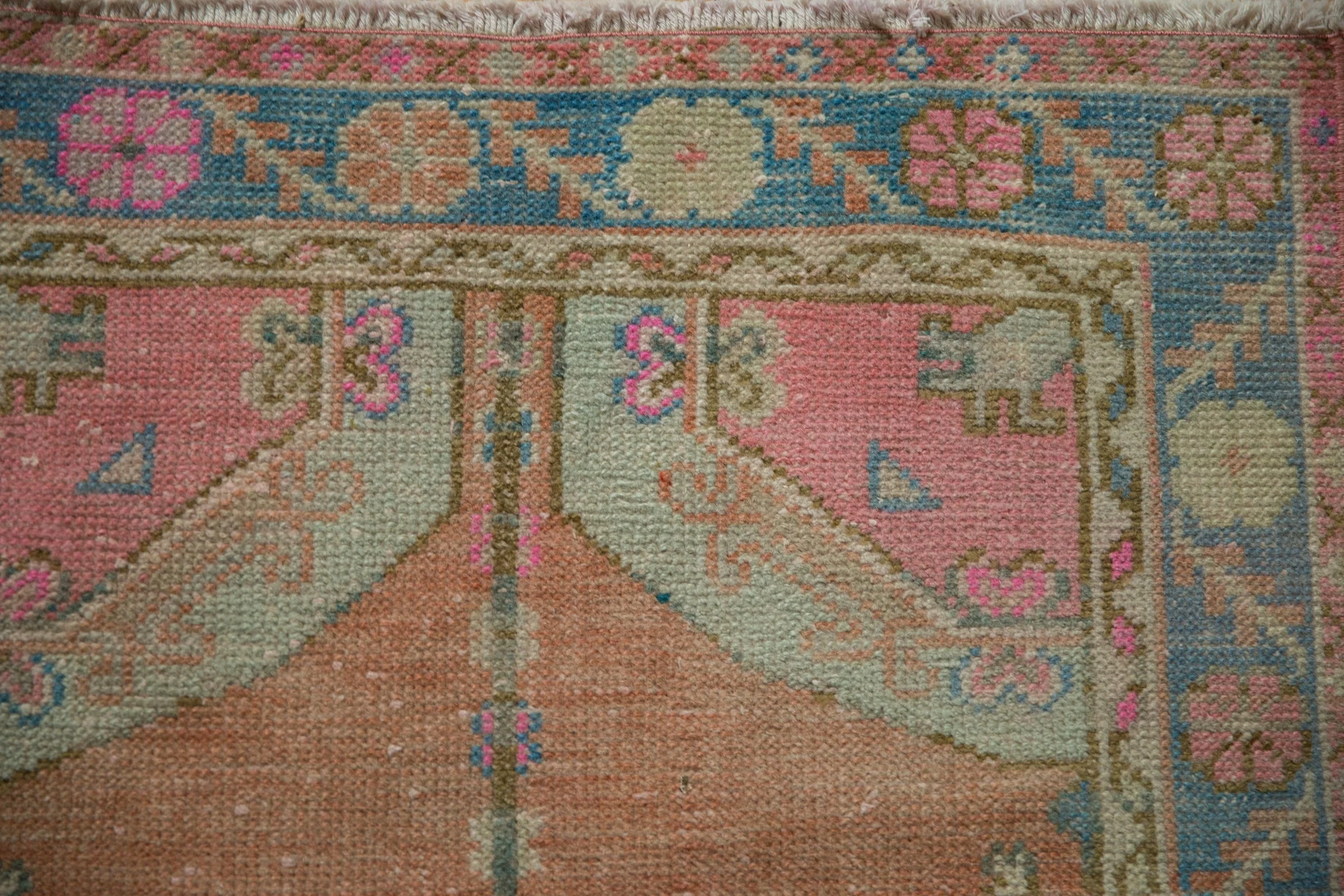 2.5x5 Vintage Distressed Oushak Rug Runner - Image 3