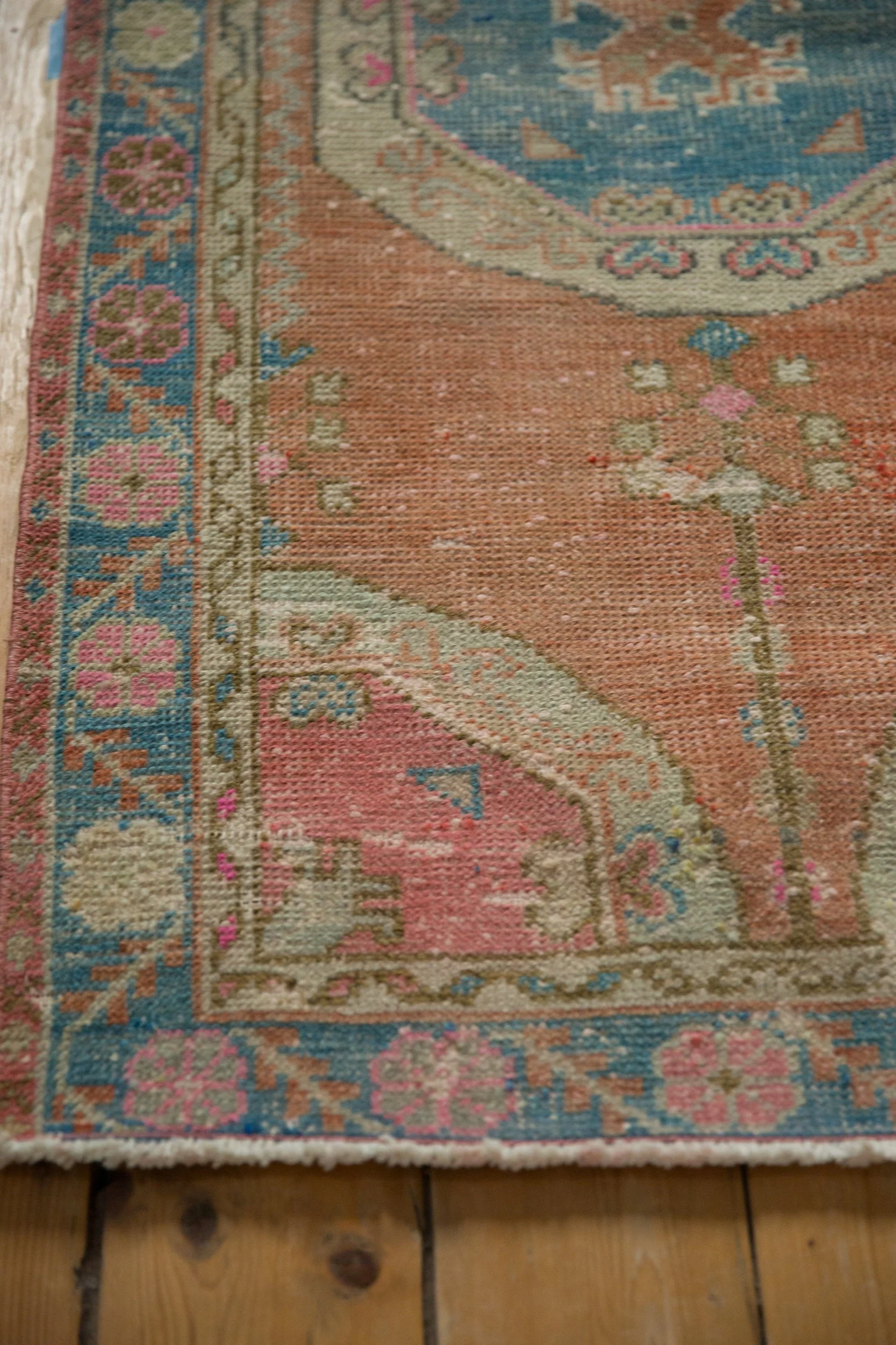 2.5x5 Vintage Distressed Oushak Rug Runner - Image 6