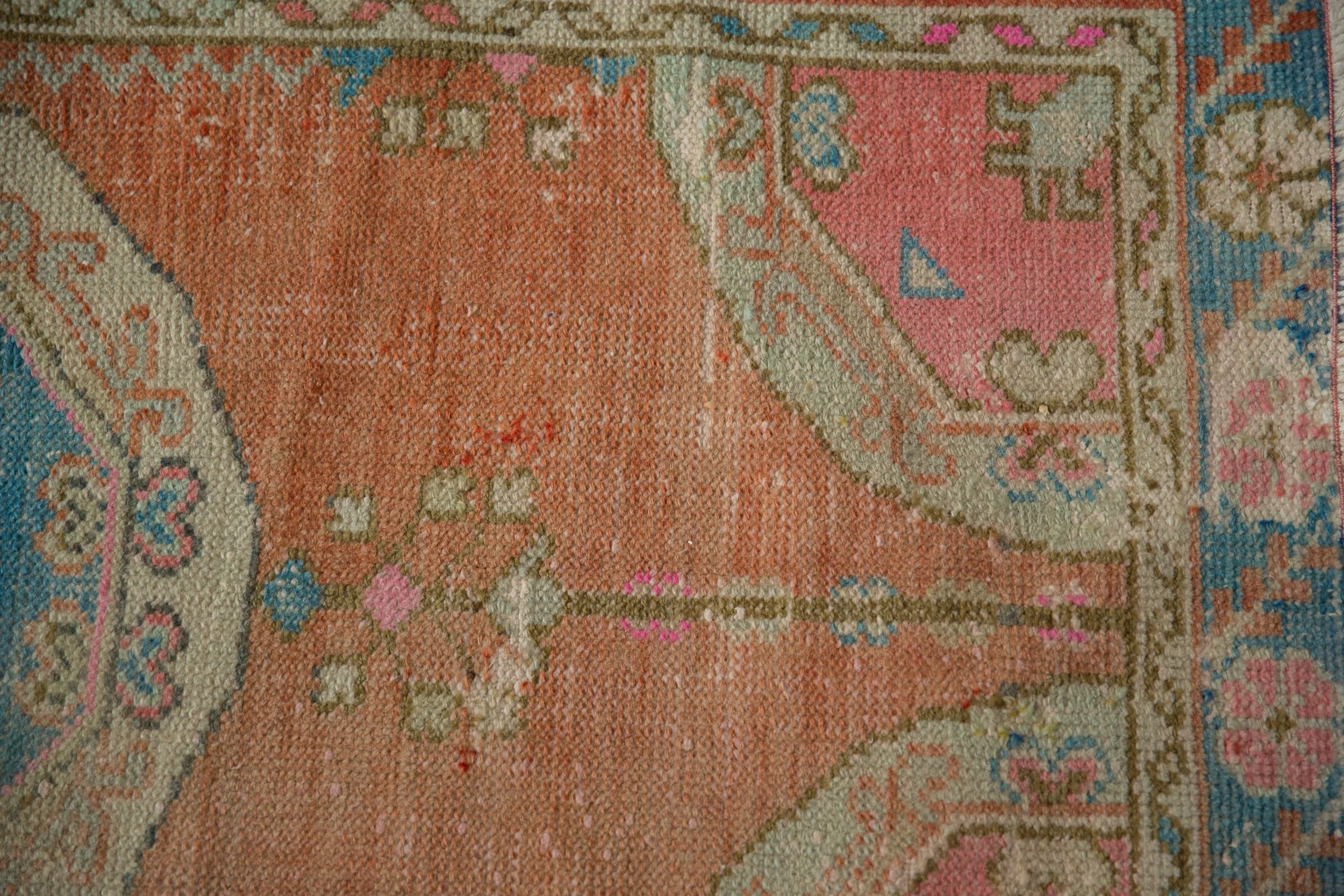 2.5x5 Vintage Distressed Oushak Rug Runner - Image 7
