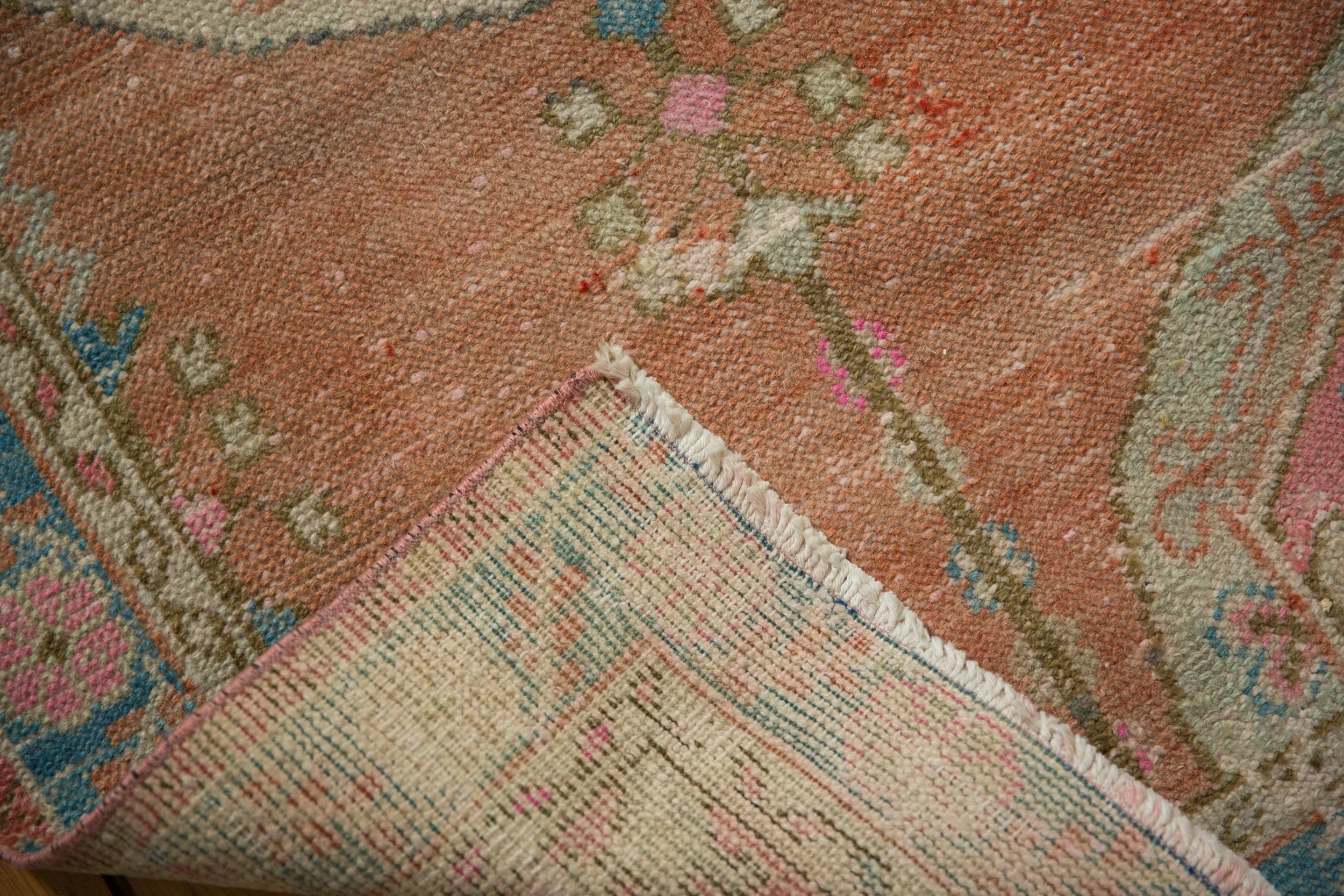 2.5x5 Vintage Distressed Oushak Rug Runner - Image 9