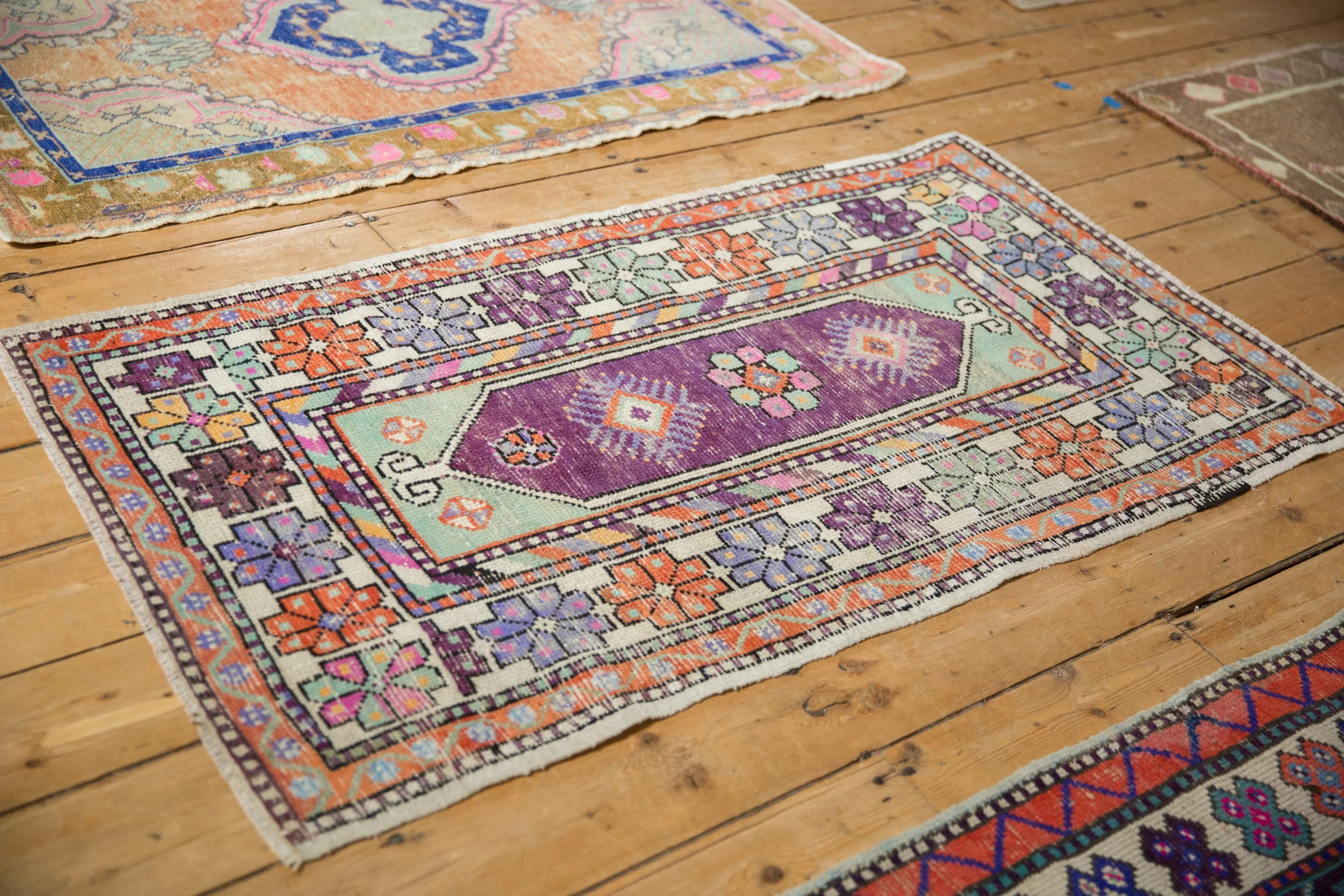 2.5x5 Vintage Distressed Oushak Rug Runner - Image 5