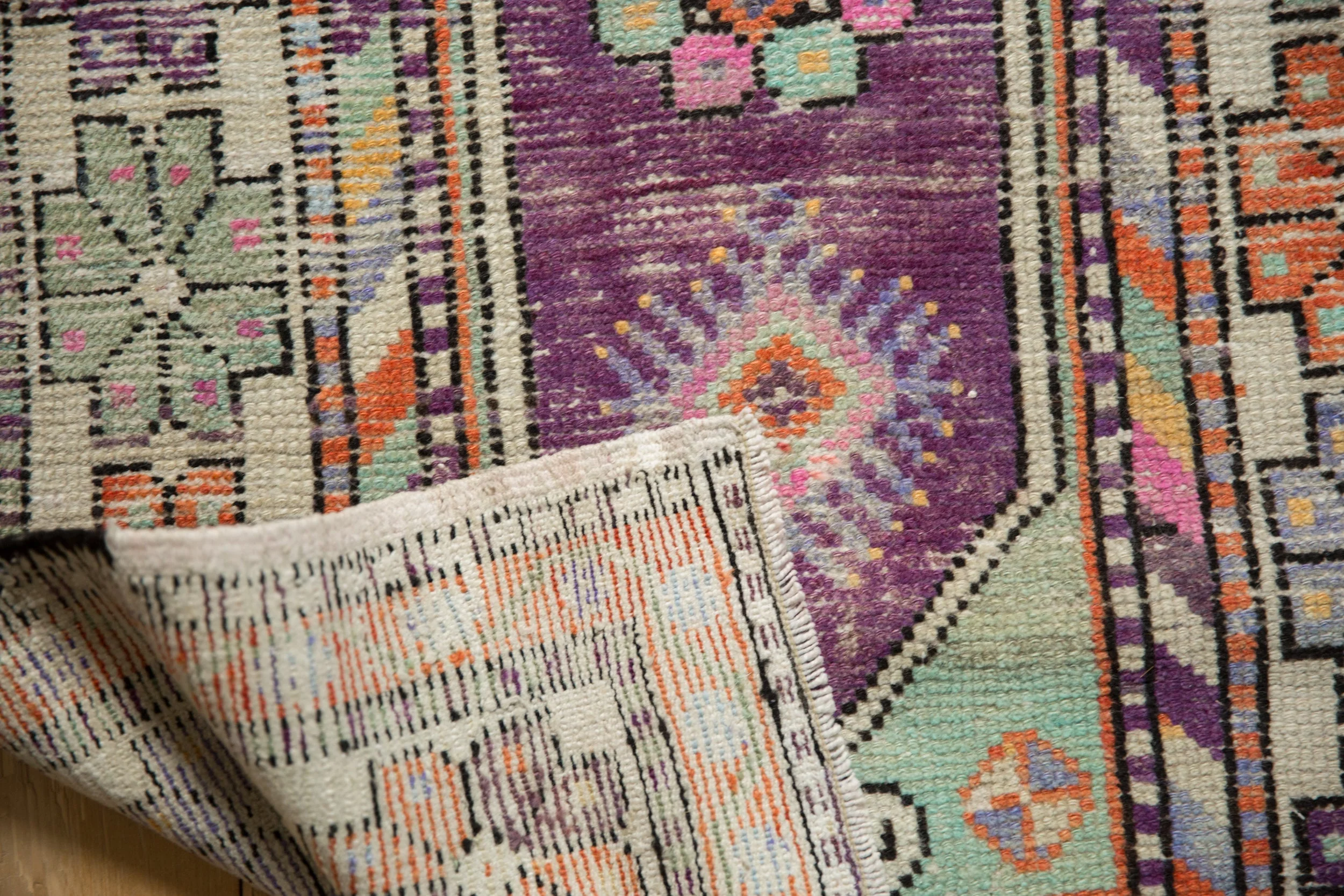 2.5x5 Vintage Distressed Oushak Rug Runner - Image 8