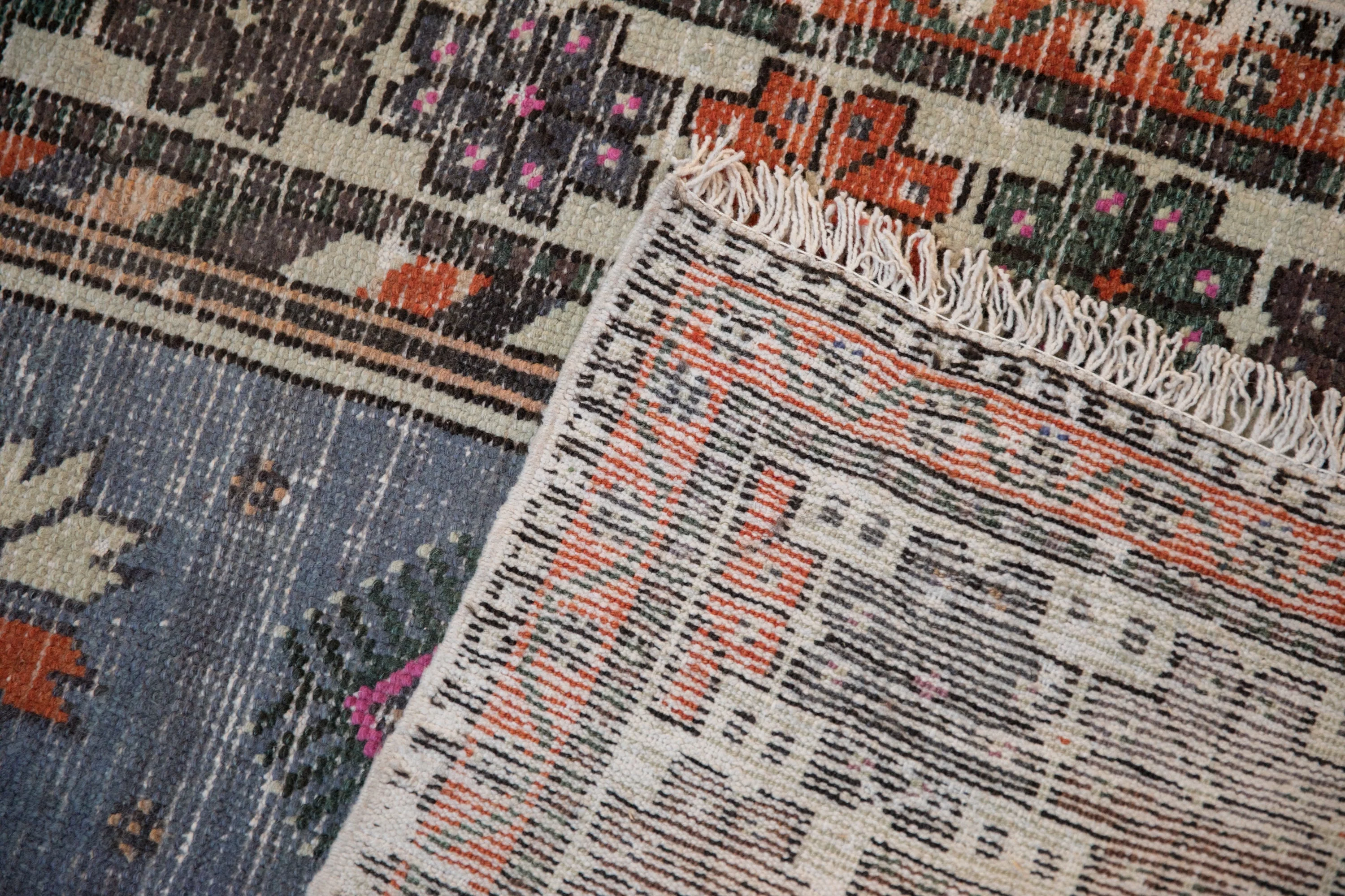2.5x5 Vintage Distressed Oushak Rug Runner - Image 10