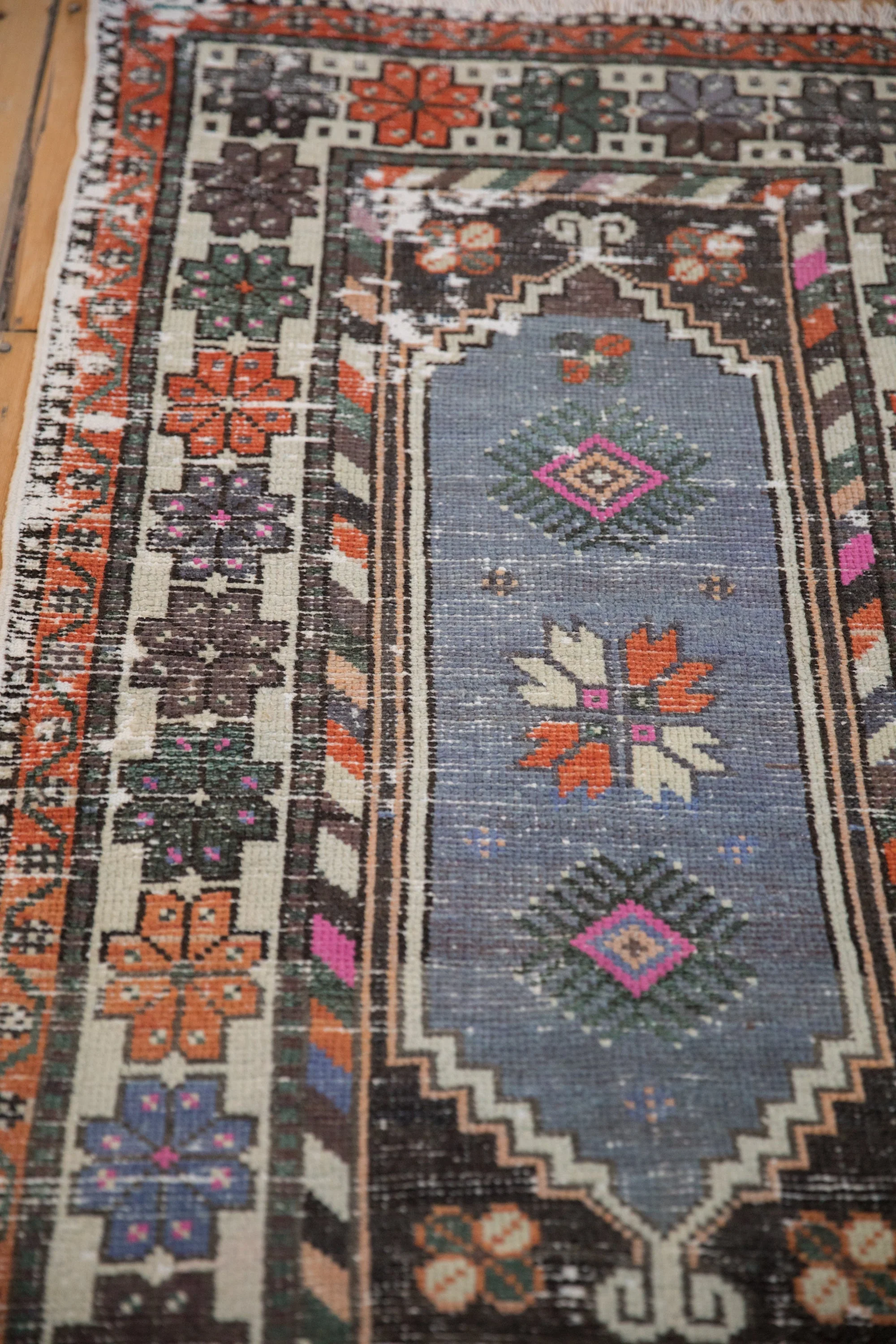 2.5x5 Vintage Distressed Oushak Rug Runner - Image 6