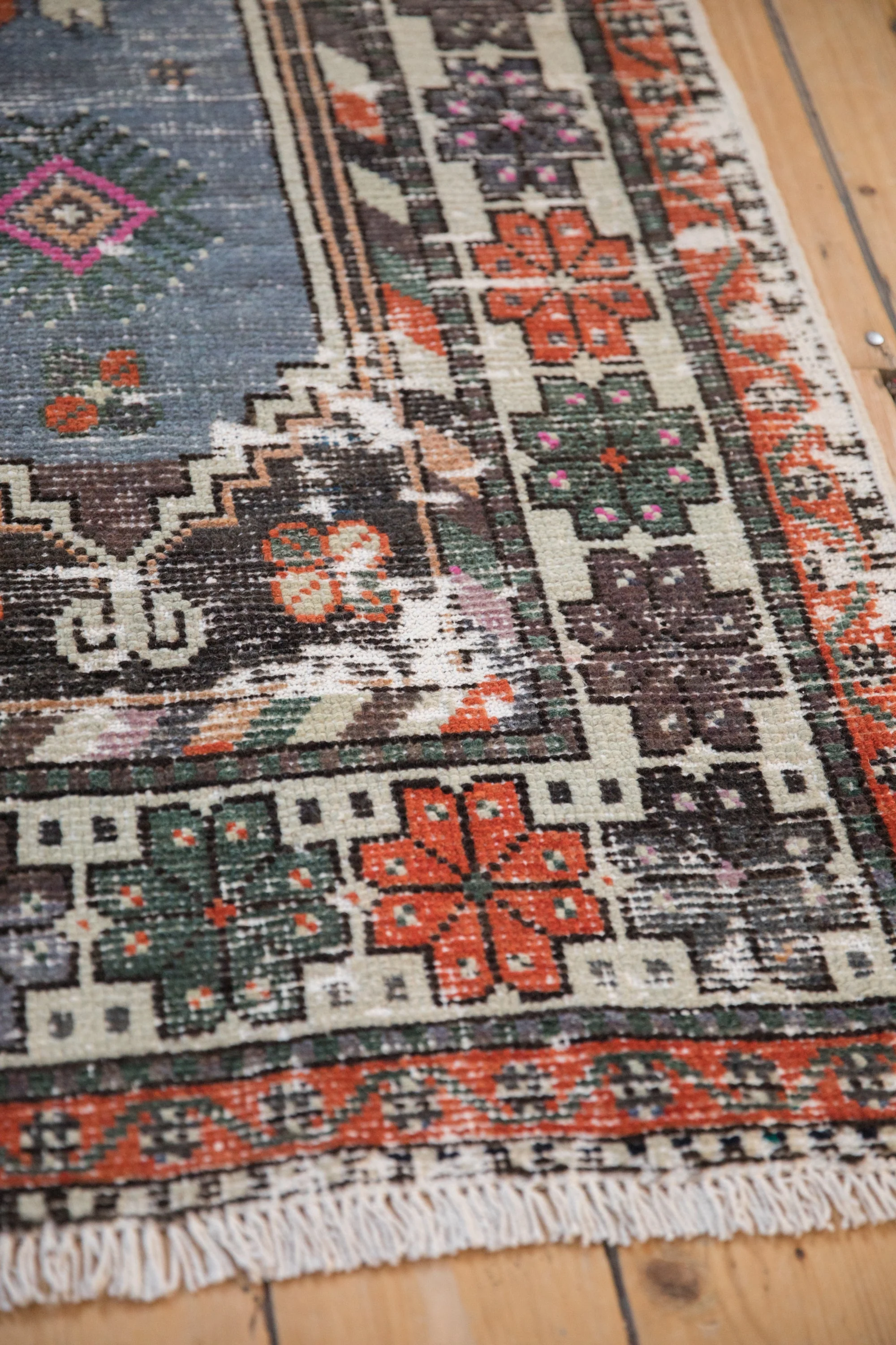2.5x5 Vintage Distressed Oushak Rug Runner - Image 8