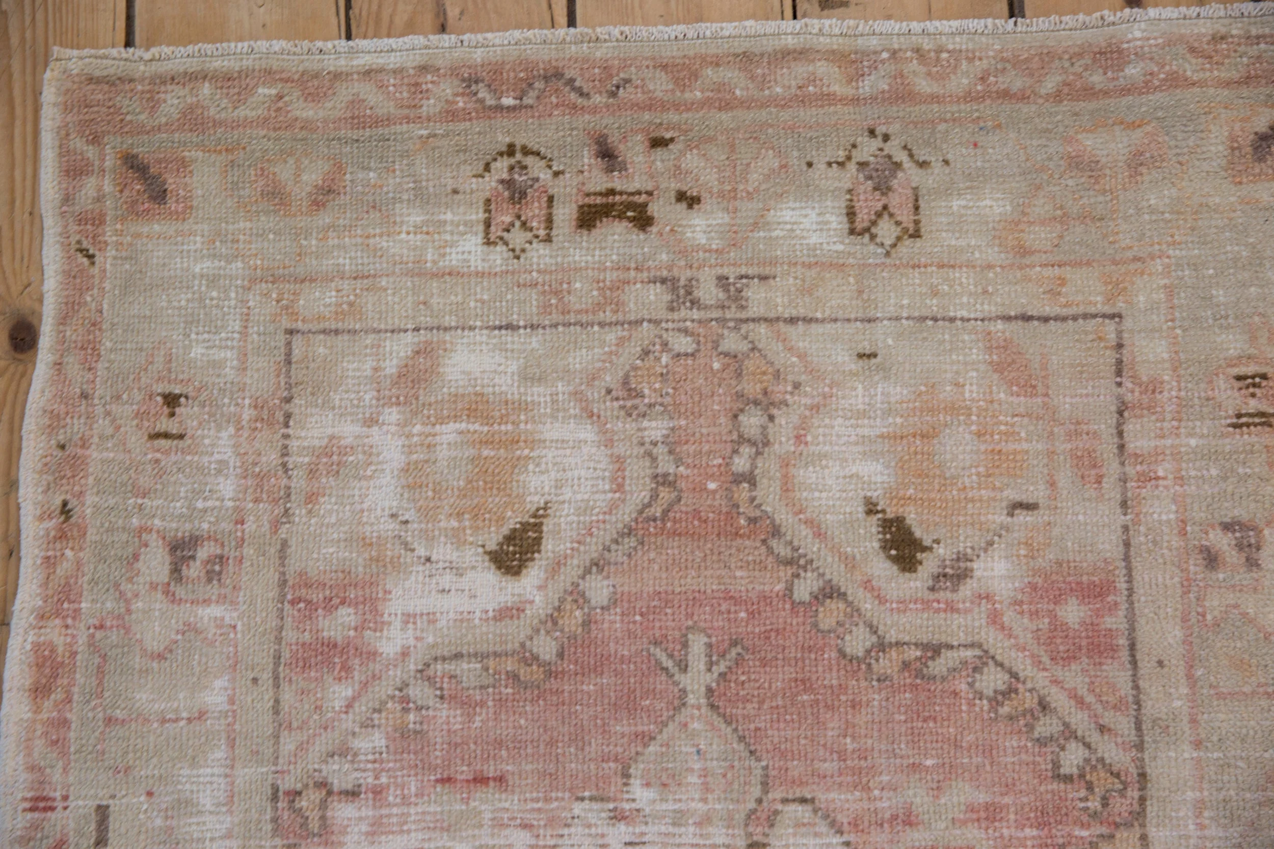 2.5x5 Vintage Distressed Oushak Rug Runner - Image 3