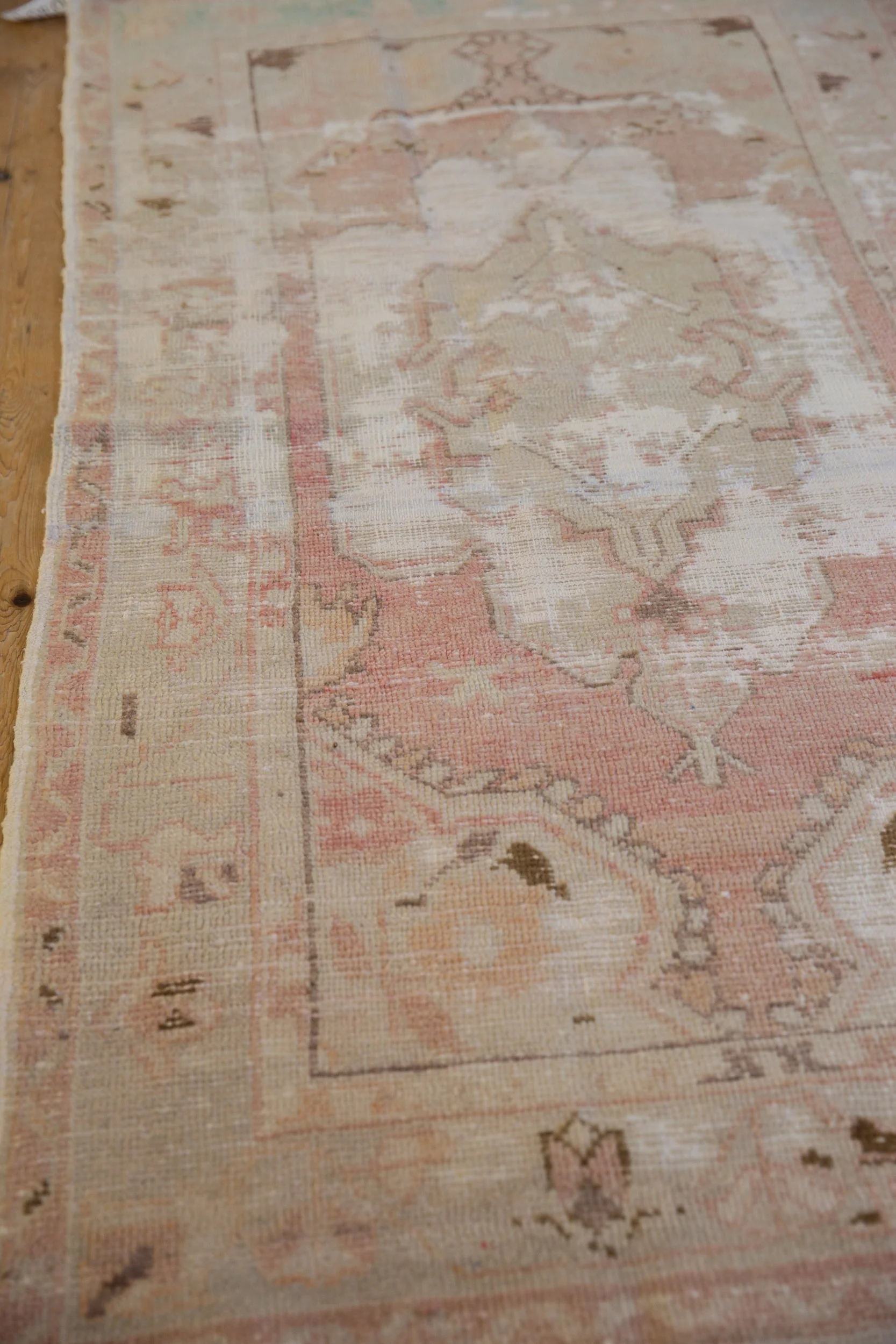 2.5x5 Vintage Distressed Oushak Rug Runner - Image 5