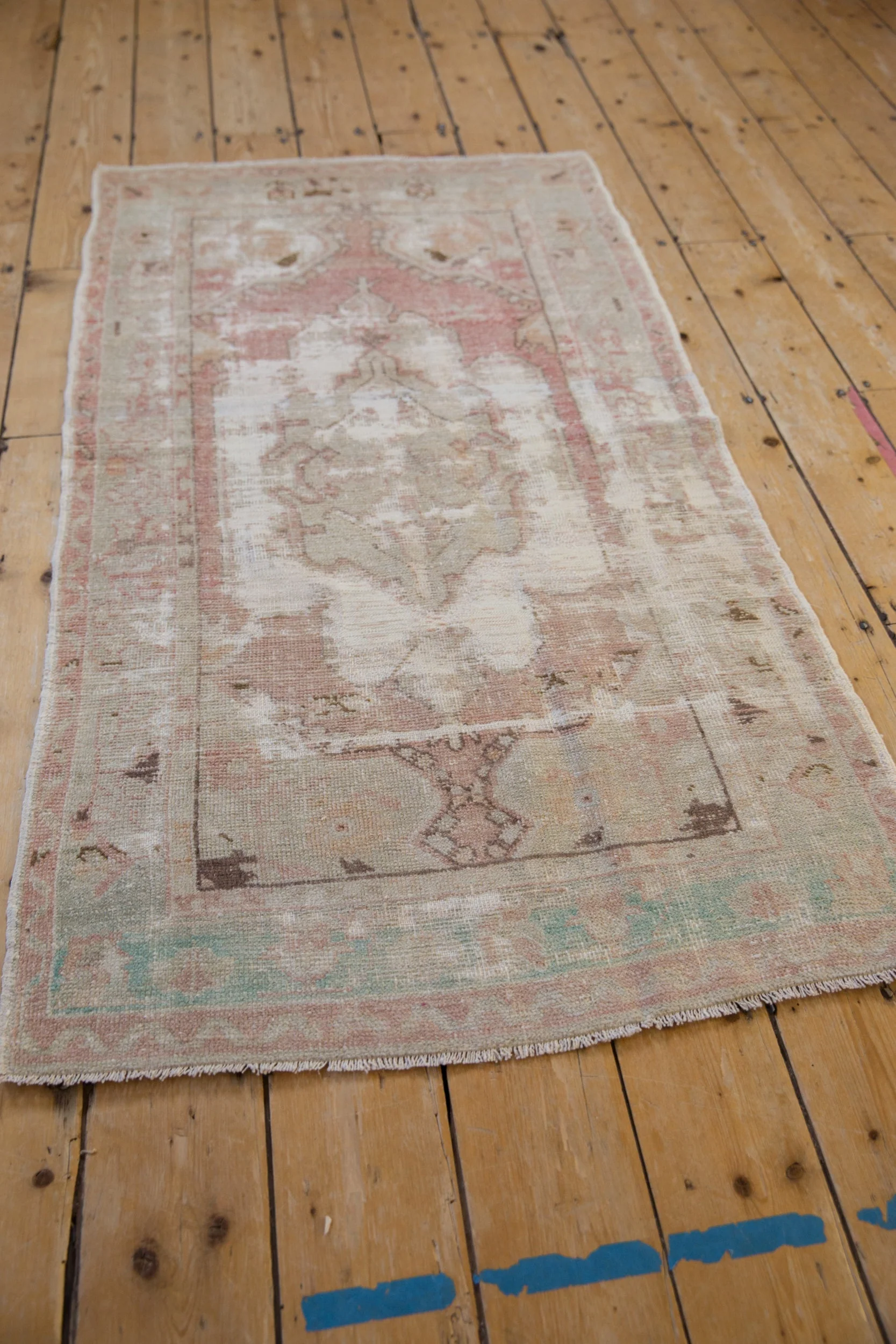 2.5x5 Vintage Distressed Oushak Rug Runner - Image 6