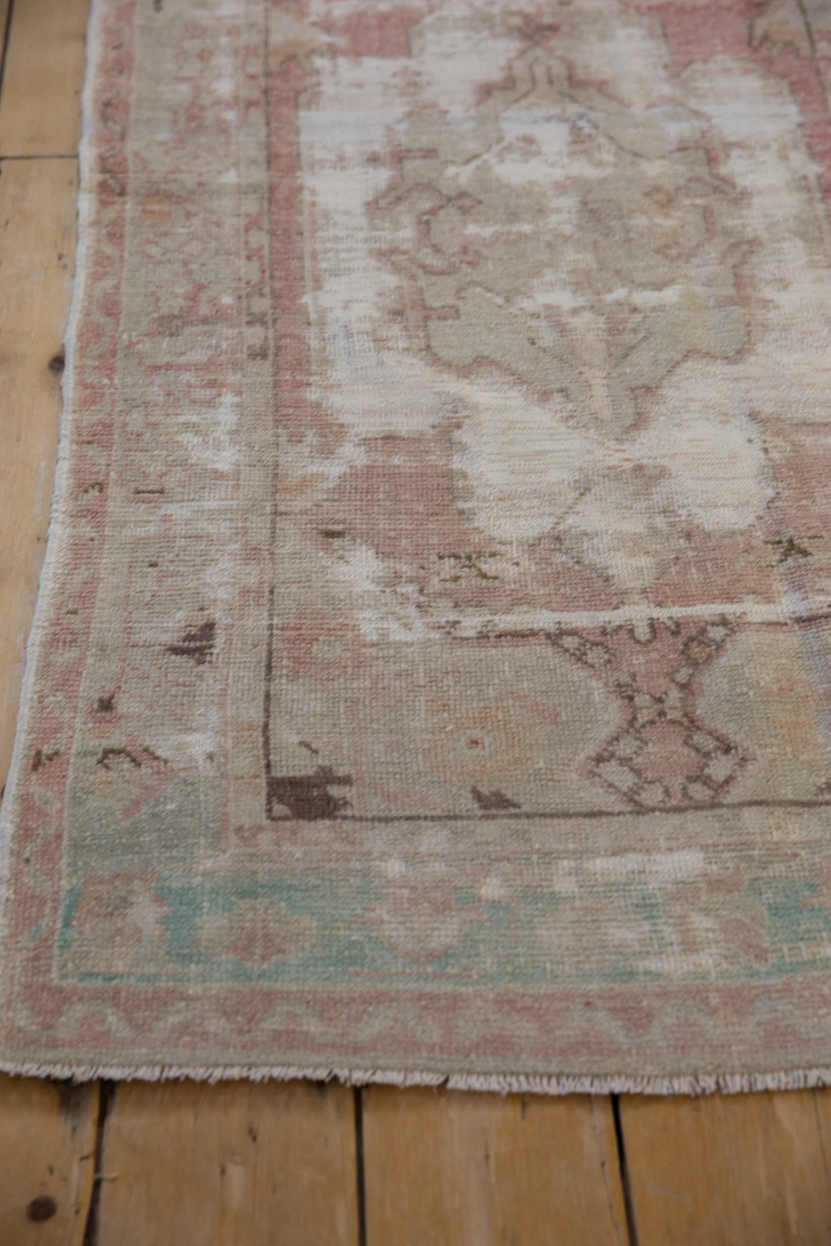 2.5x5 Vintage Distressed Oushak Rug Runner - Image 7