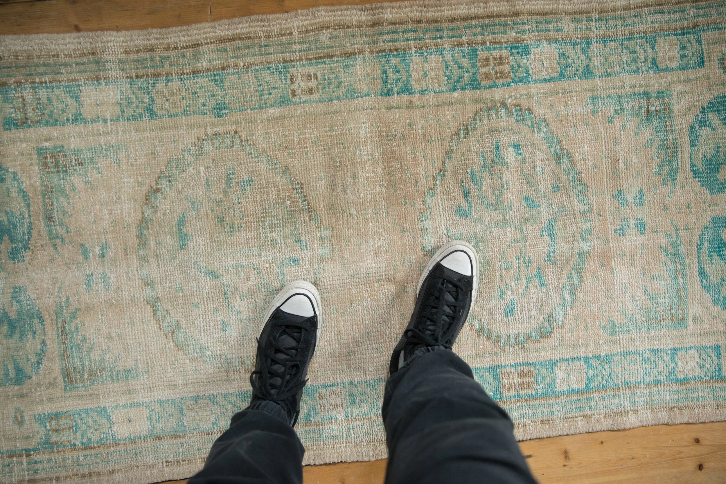 2.5x5 Vintage Distressed Oushak Rug Runner - Image 2
