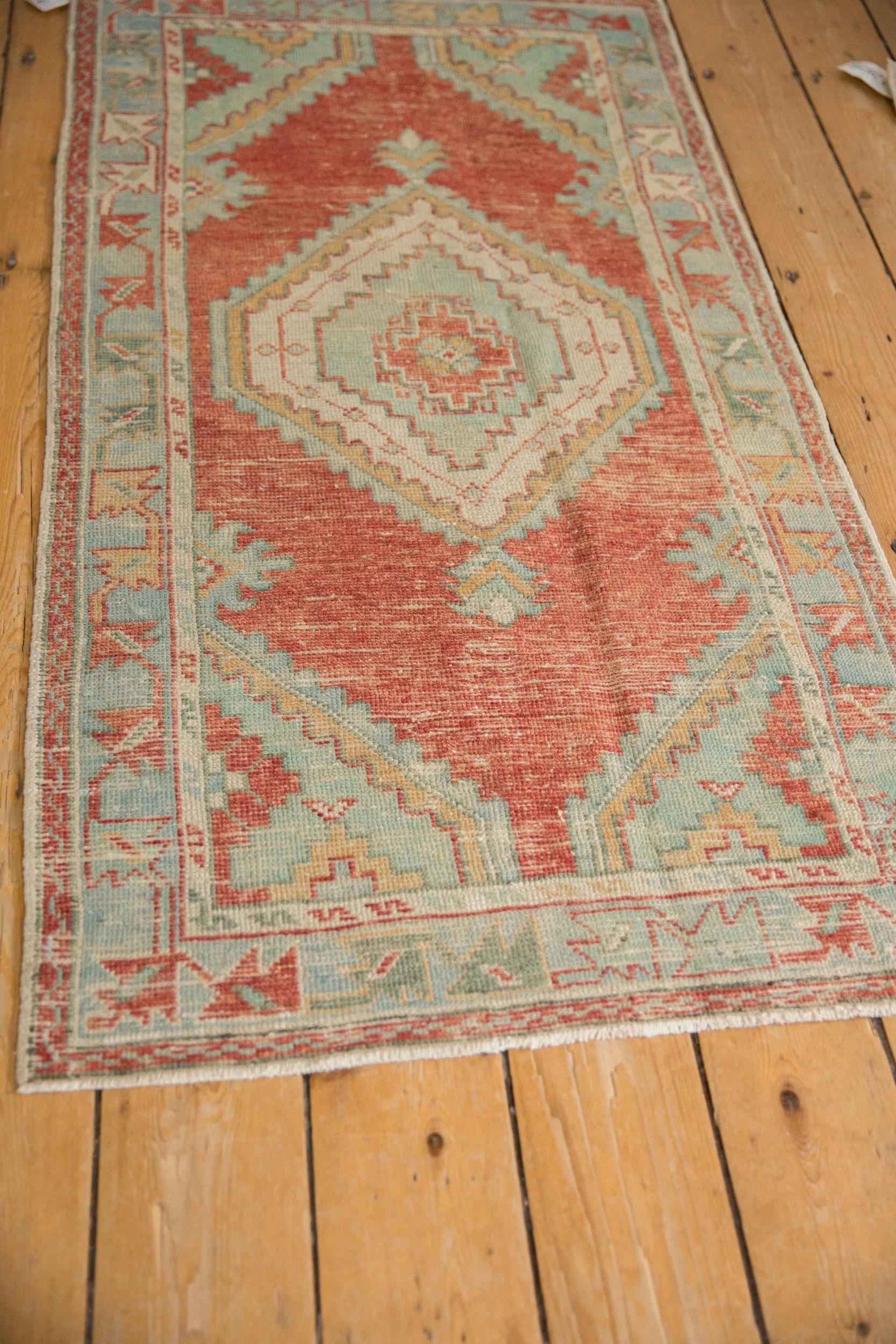 2.5x5 Vintage Distressed Oushak Rug Runner - Image 4