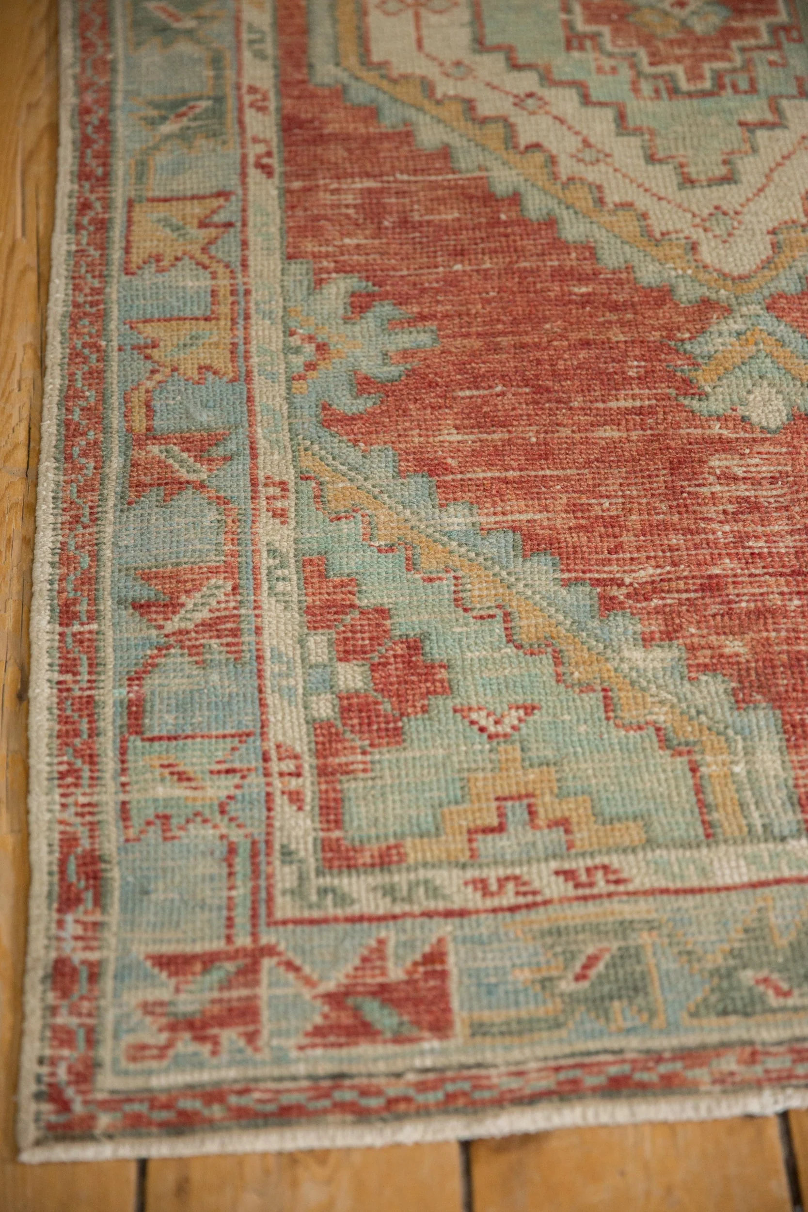 2.5x5 Vintage Distressed Oushak Rug Runner - Image 5
