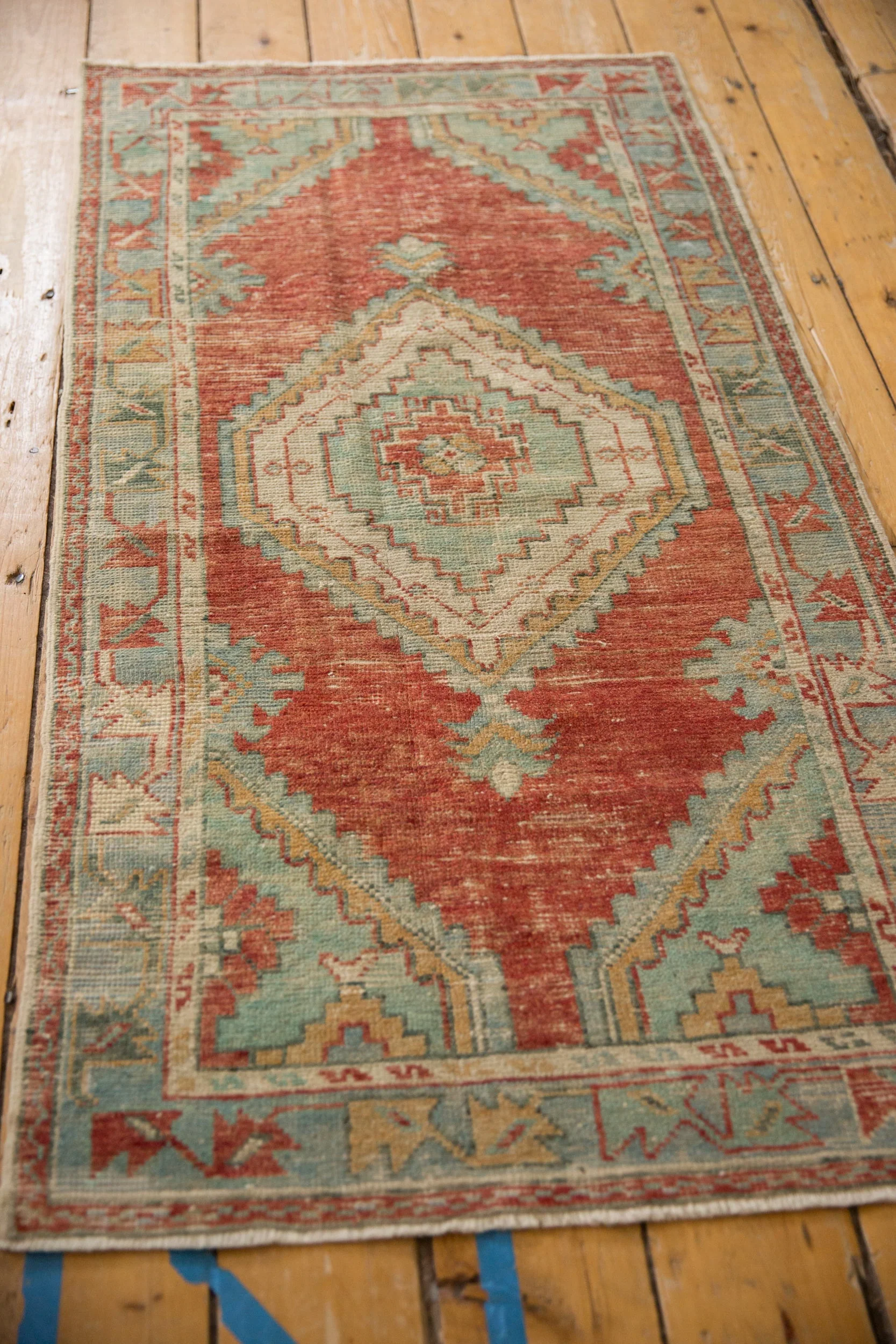 2.5x5 Vintage Distressed Oushak Rug Runner - Image 6