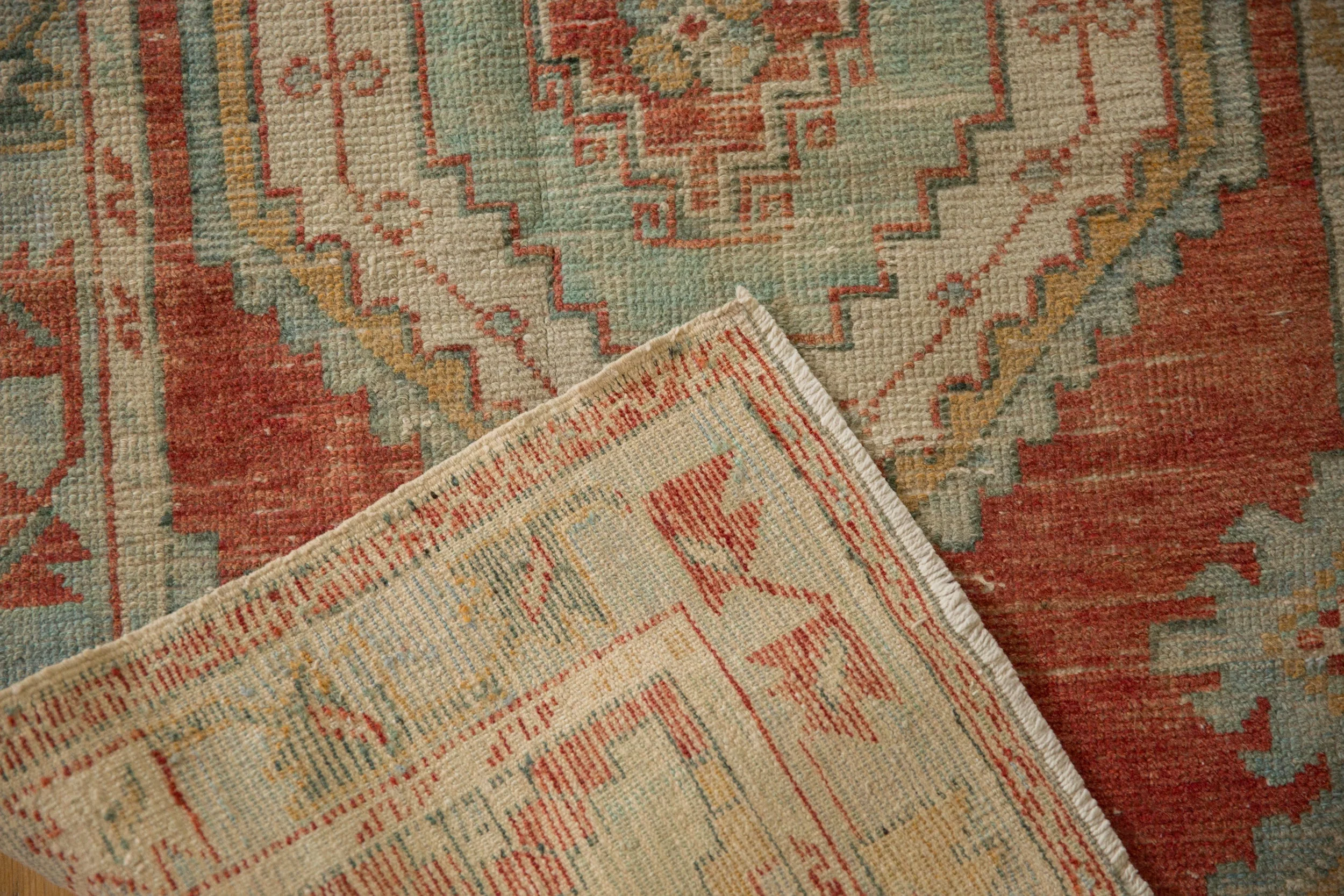 2.5x5 Vintage Distressed Oushak Rug Runner - Image 9