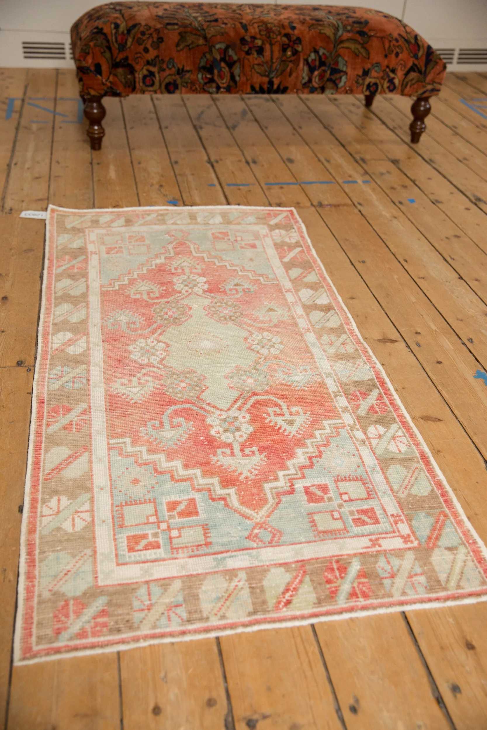 2.5x5 Vintage Distressed Oushak Rug Runner - Image 4