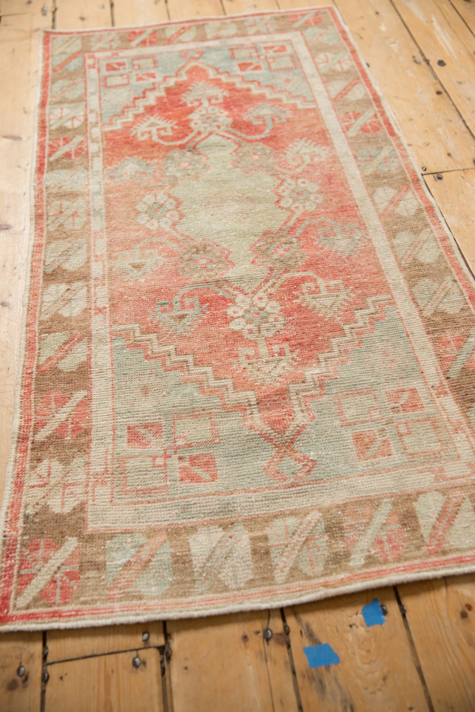 2.5x5 Vintage Distressed Oushak Rug Runner - Image 6