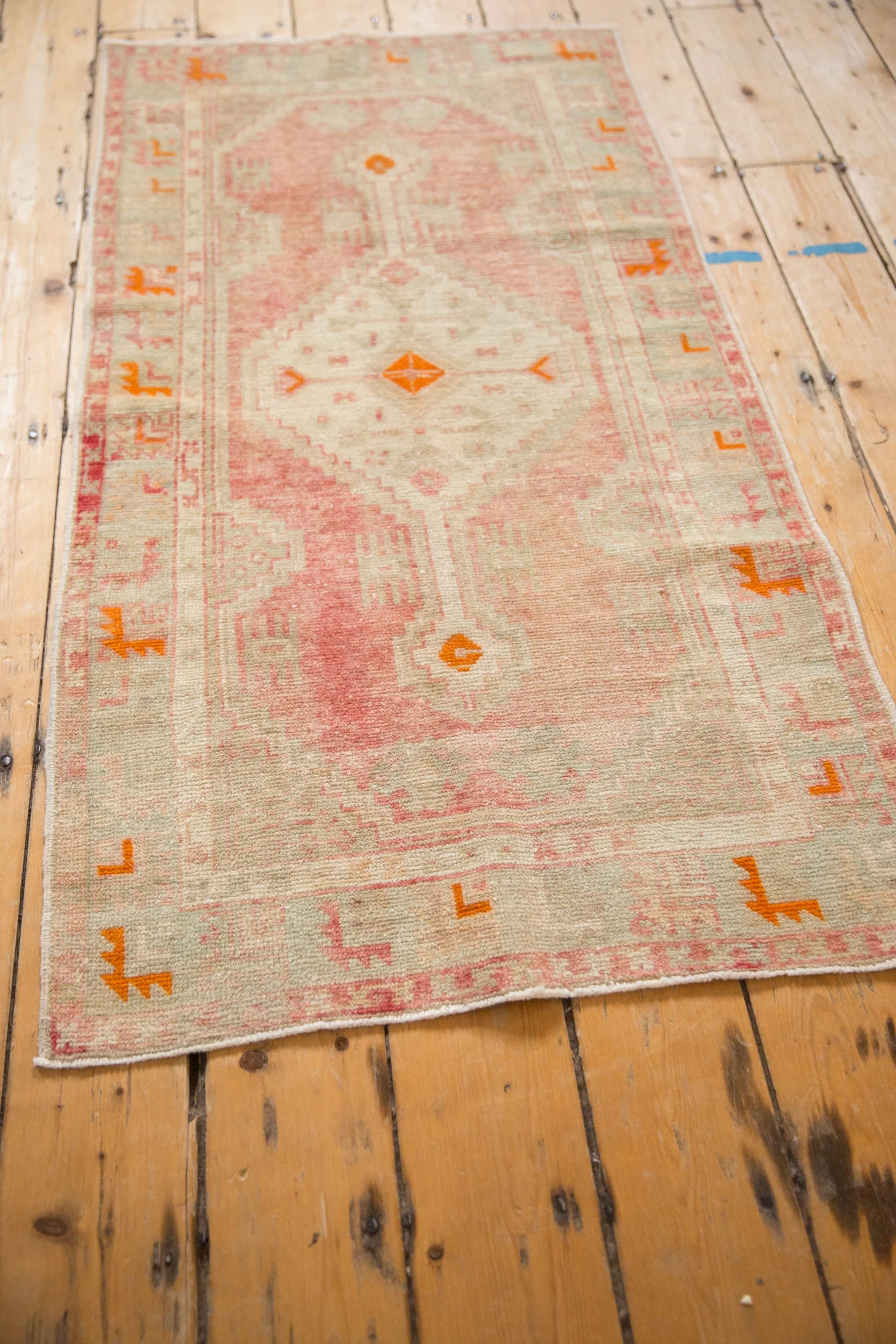 2.5x5 Vintage Distressed Oushak Rug Runner - Image 4