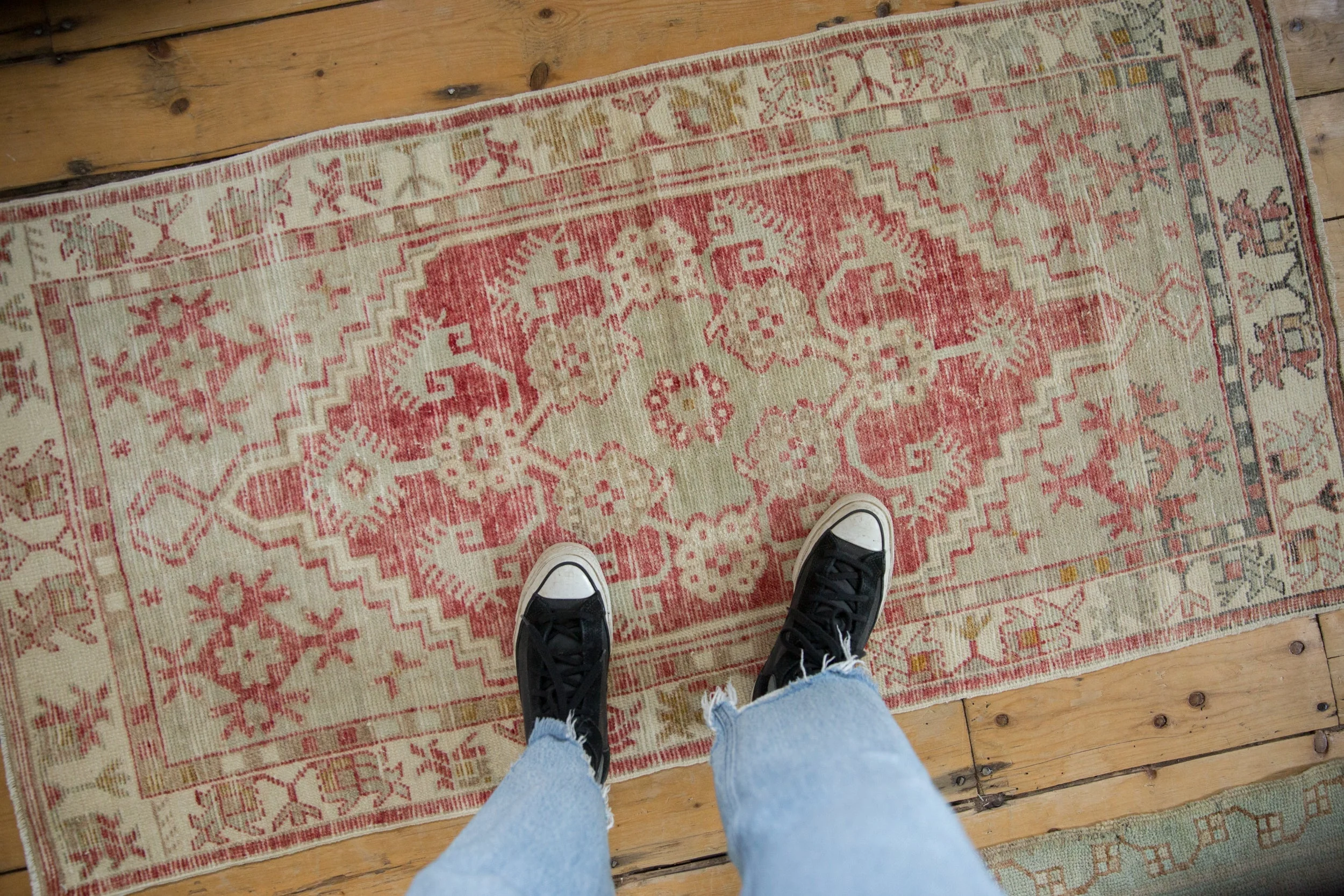 2.5x5 Vintage Distressed Oushak Rug Runner - Image 2