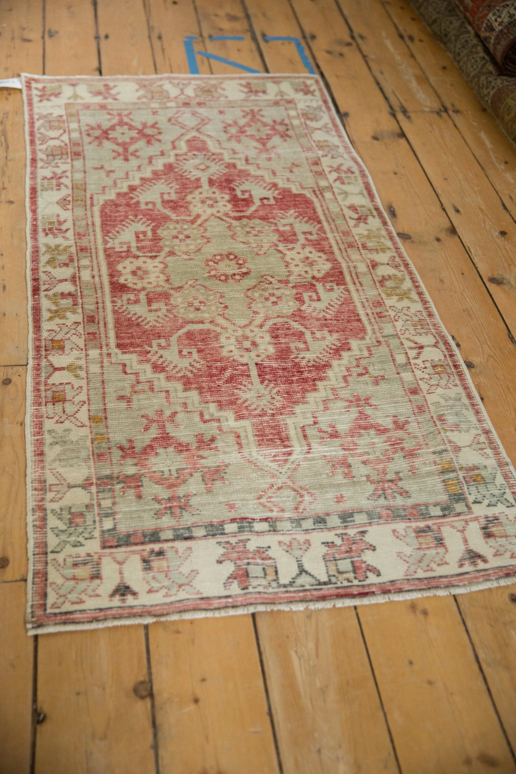 2.5x5 Vintage Distressed Oushak Rug Runner - Image 4