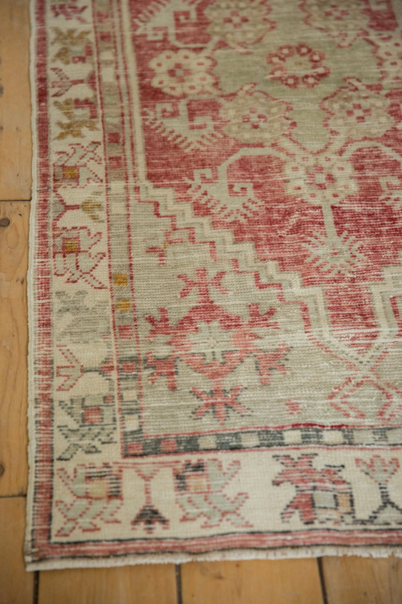 2.5x5 Vintage Distressed Oushak Rug Runner - Image 5
