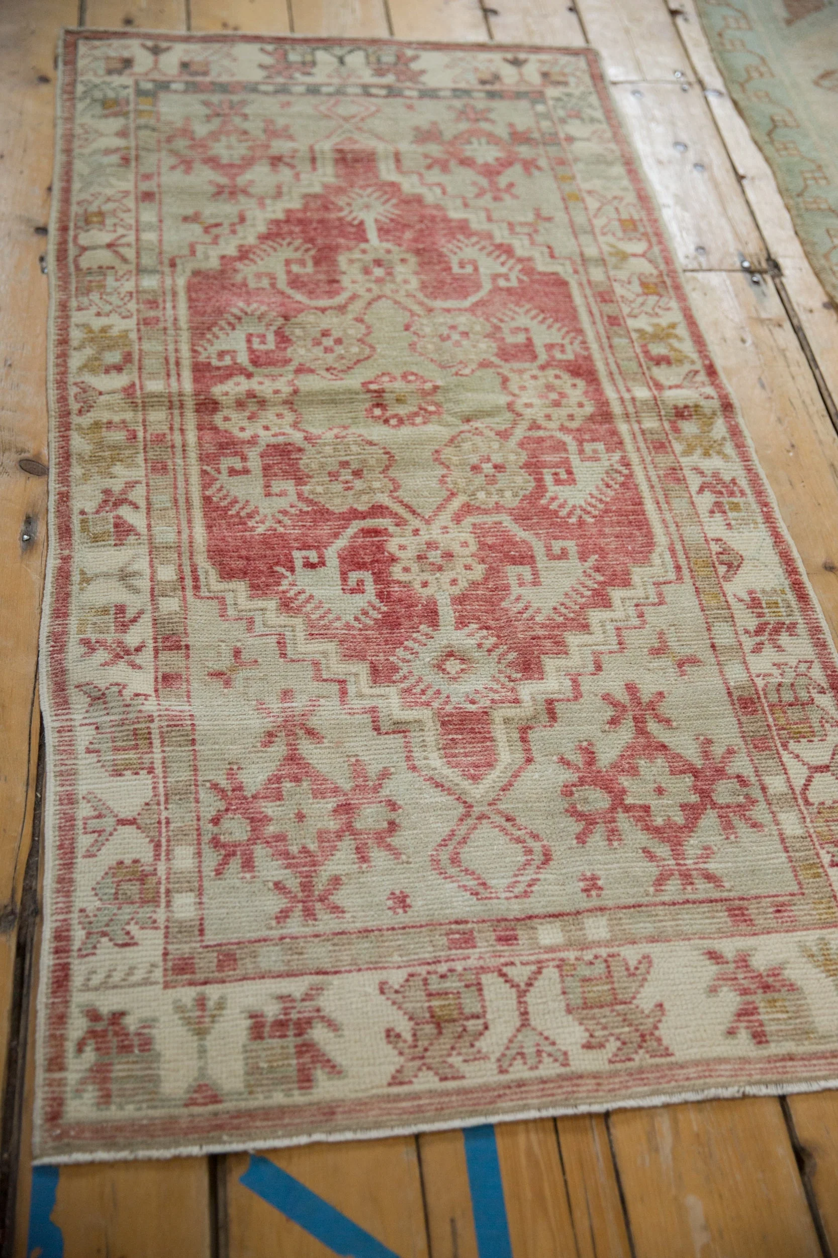 2.5x5 Vintage Distressed Oushak Rug Runner - Image 6