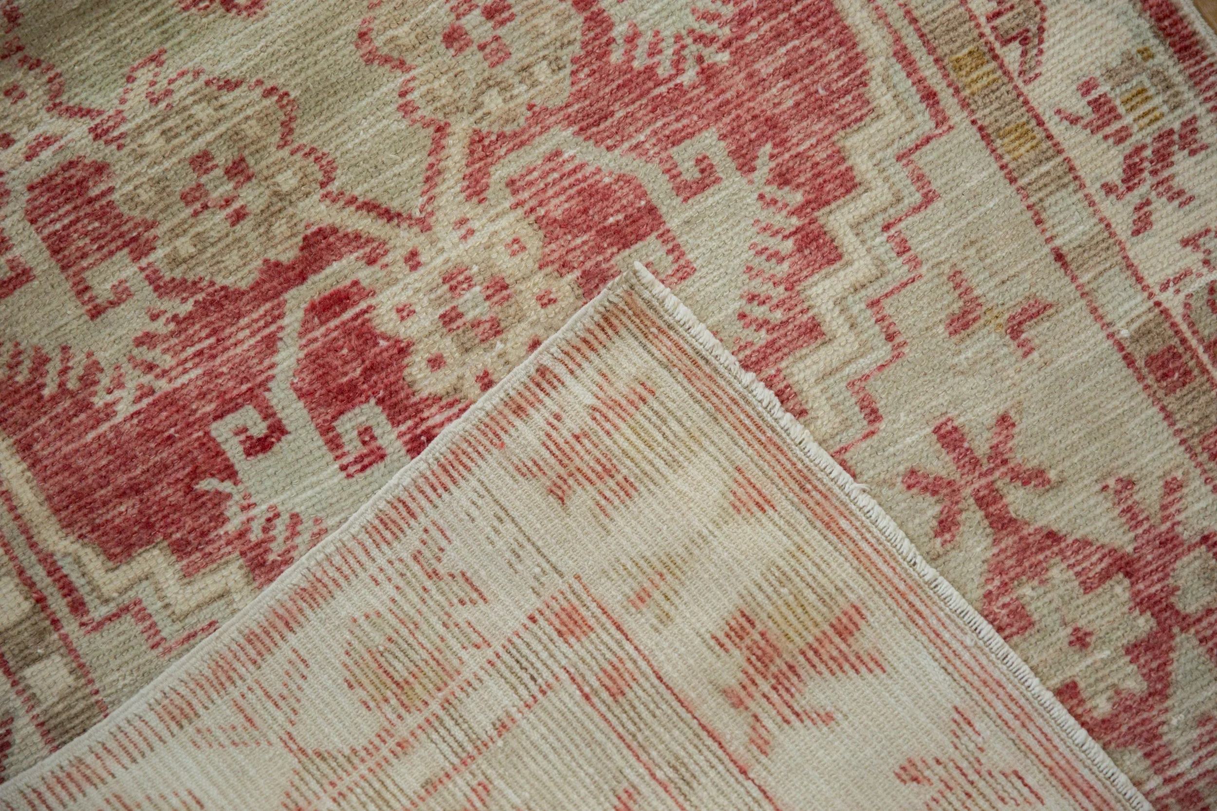 2.5x5 Vintage Distressed Oushak Rug Runner - Image 9
