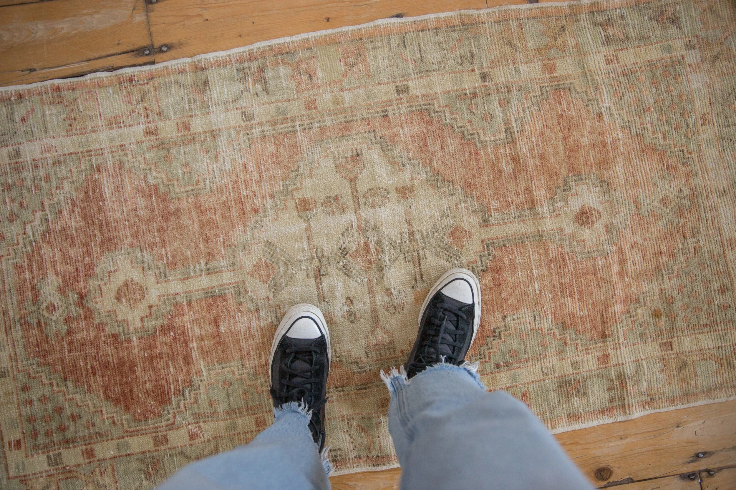 2.5x5 Vintage Distressed Oushak Rug Runner - Image 2