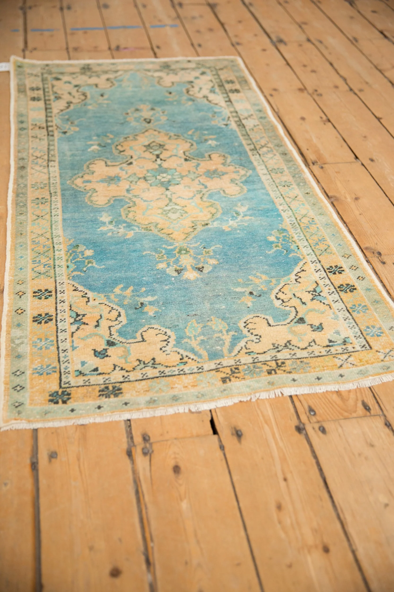 2.5x5 Vintage Distressed Oushak Rug Runner - Image 4