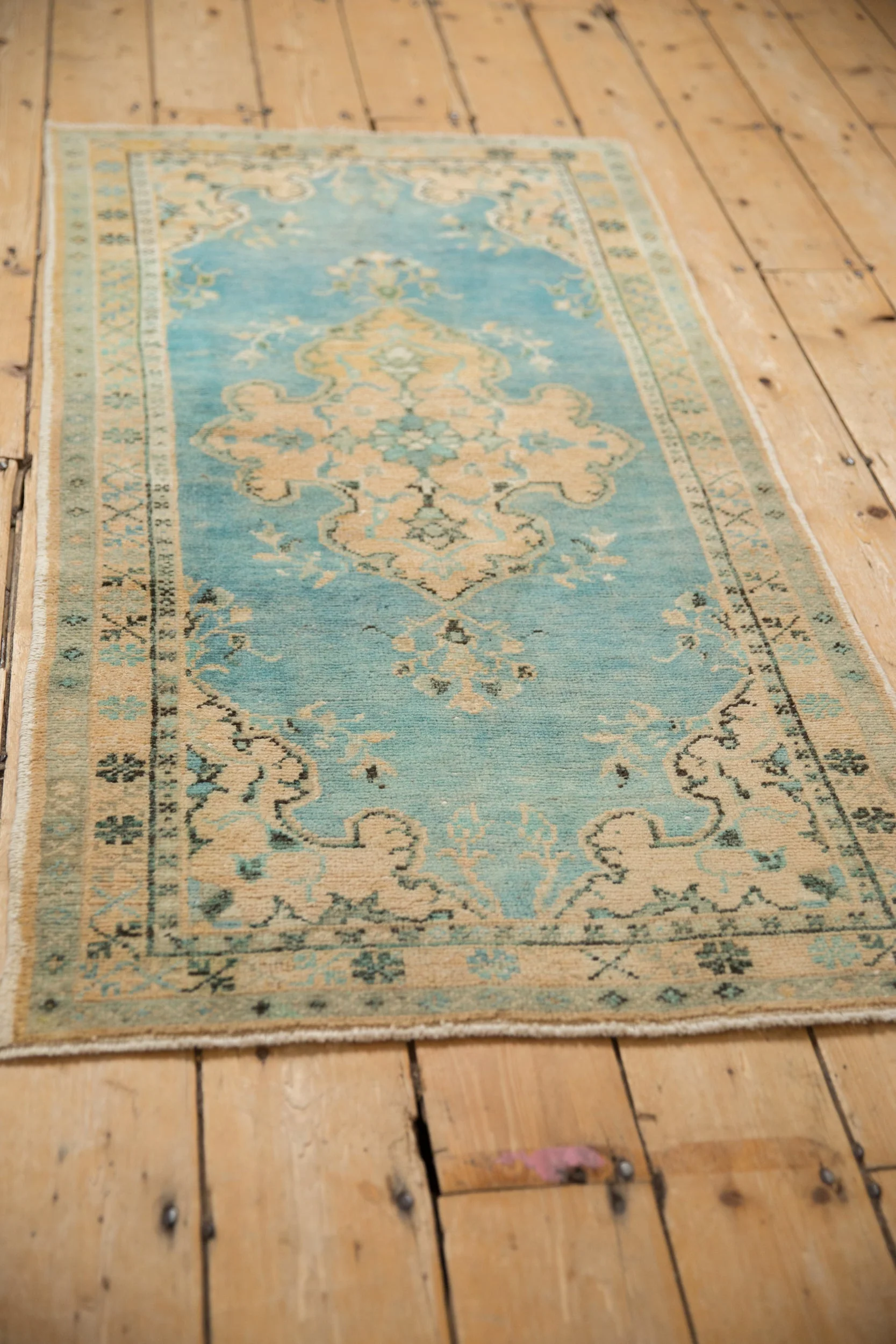 2.5x5 Vintage Distressed Oushak Rug Runner - Image 5