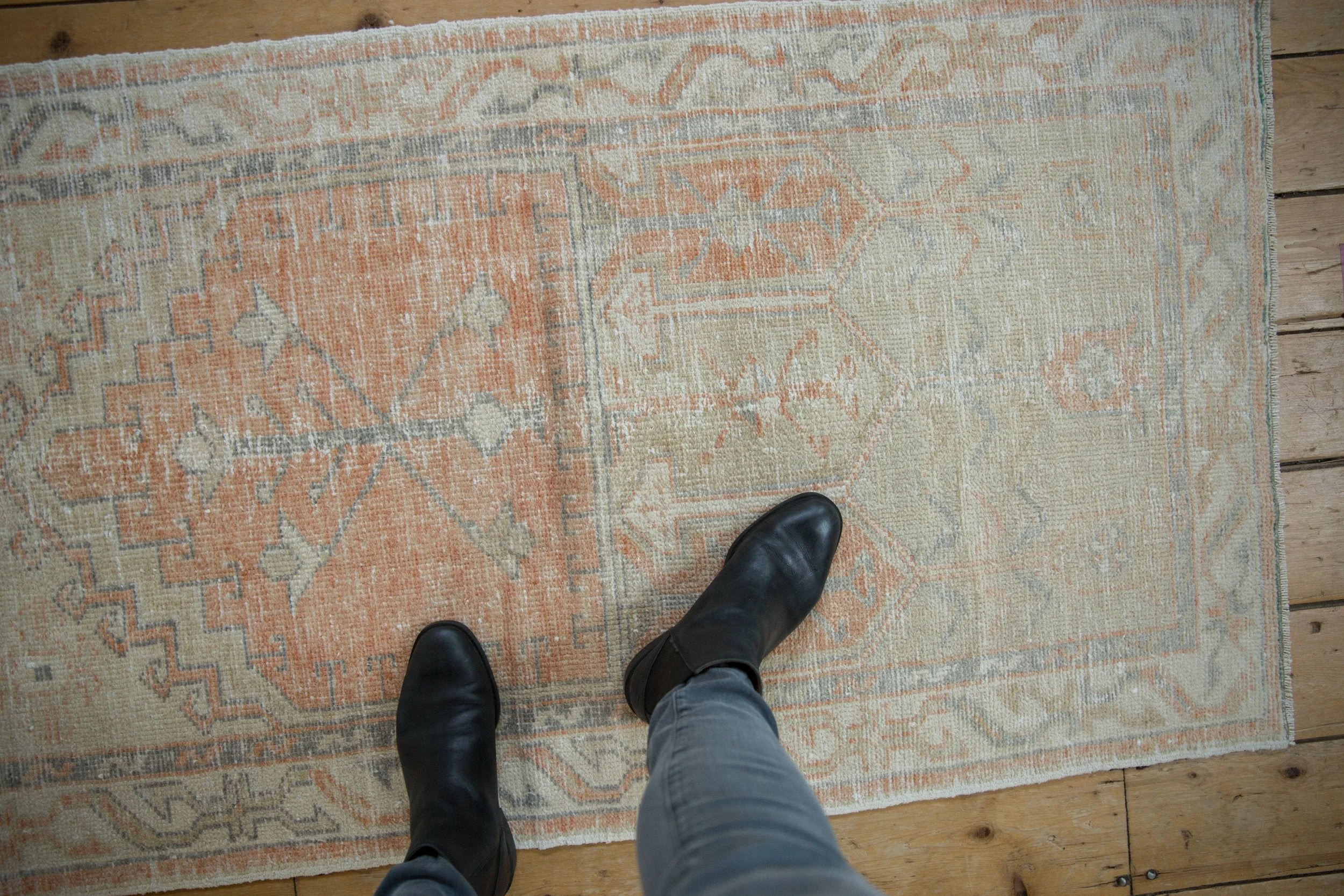 2.5x5 Vintage Distressed Oushak Rug Runner - Image 2