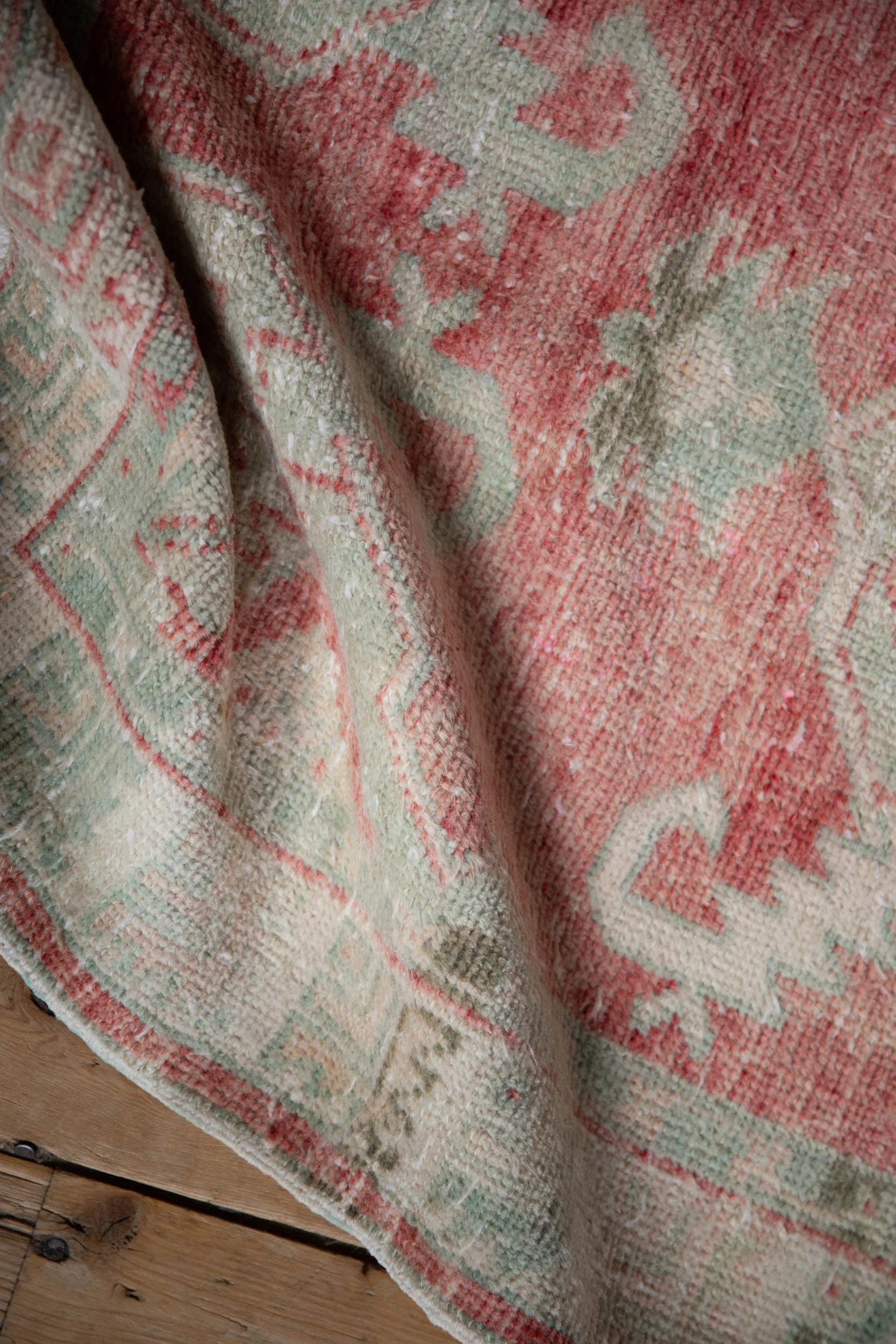 2.5x5 Vintage Distressed Oushak Rug Runner - Image 9