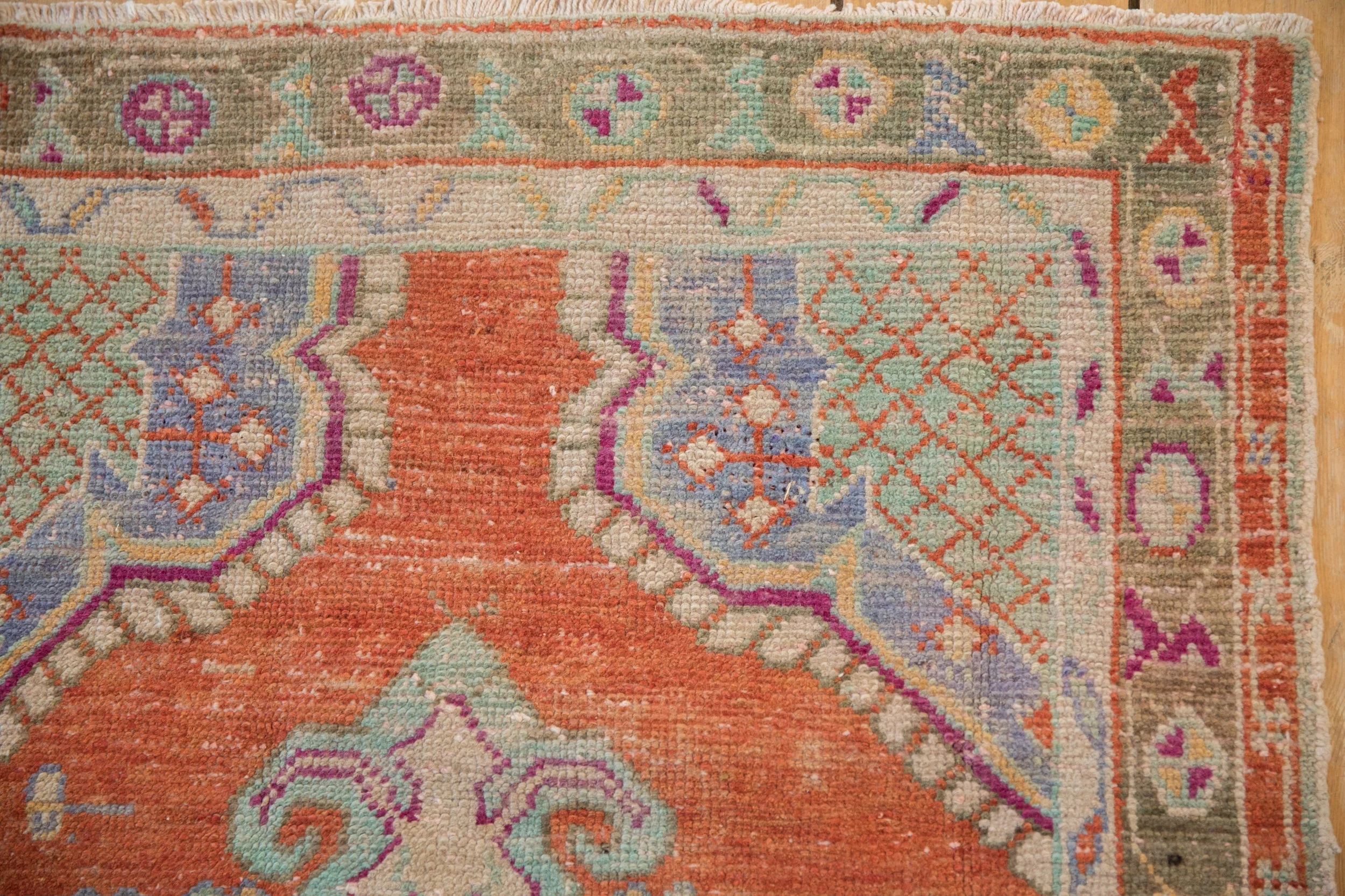 2.5x5 Vintage Distressed Oushak Rug Runner - Image 3