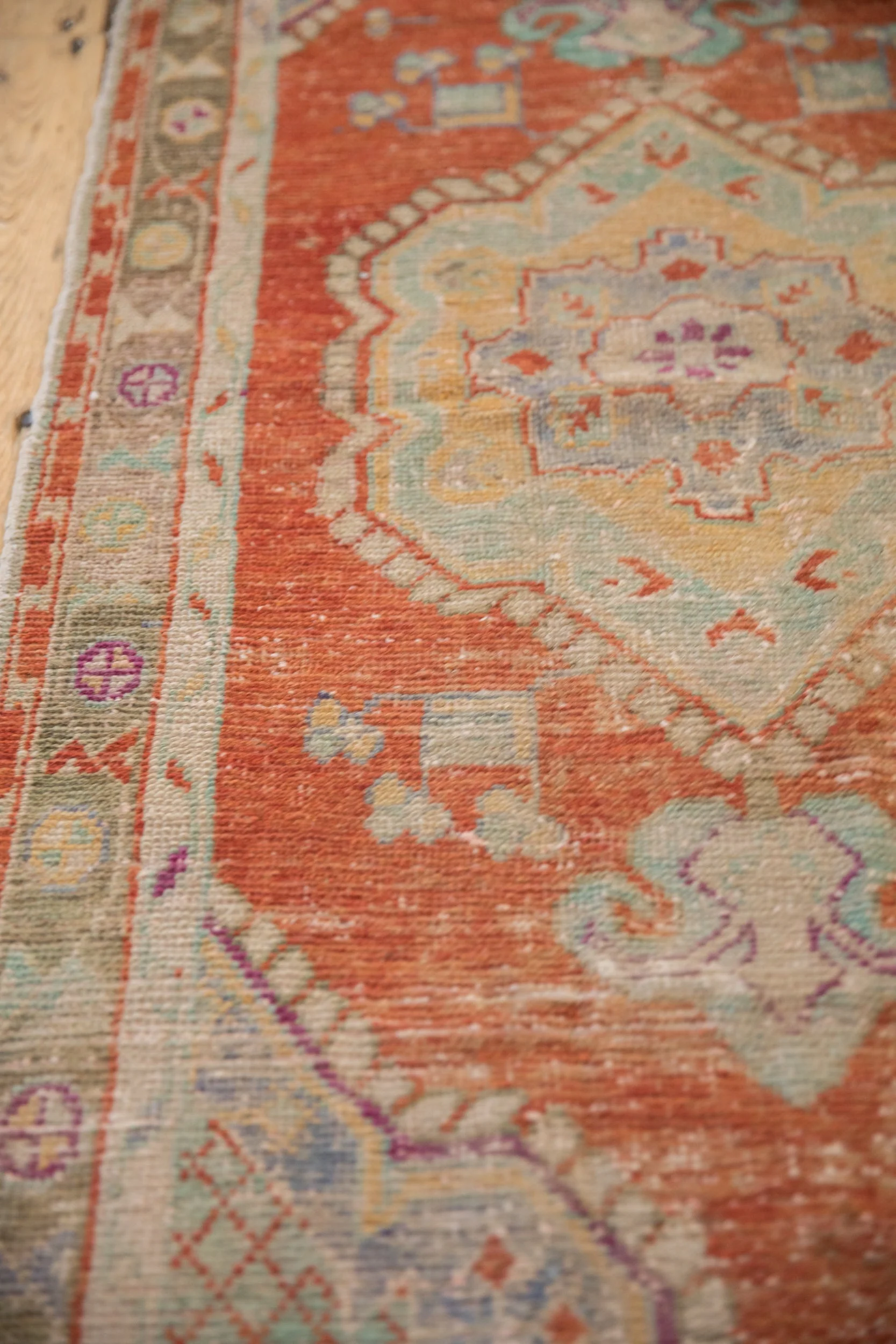 2.5x5 Vintage Distressed Oushak Rug Runner - Image 6