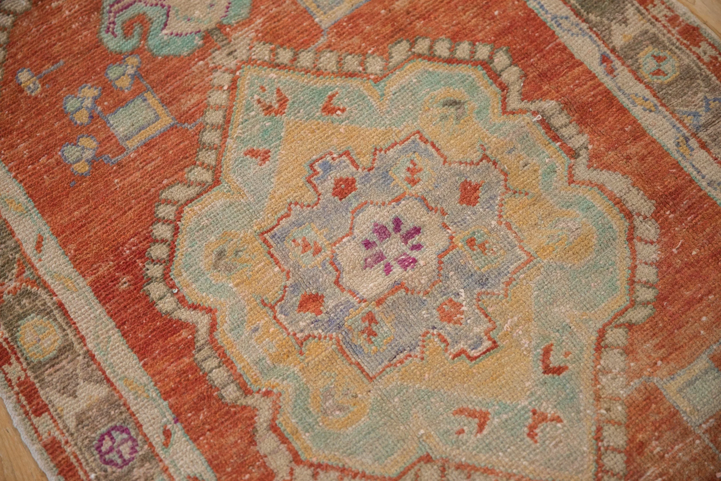 2.5x5 Vintage Distressed Oushak Rug Runner - Image 7