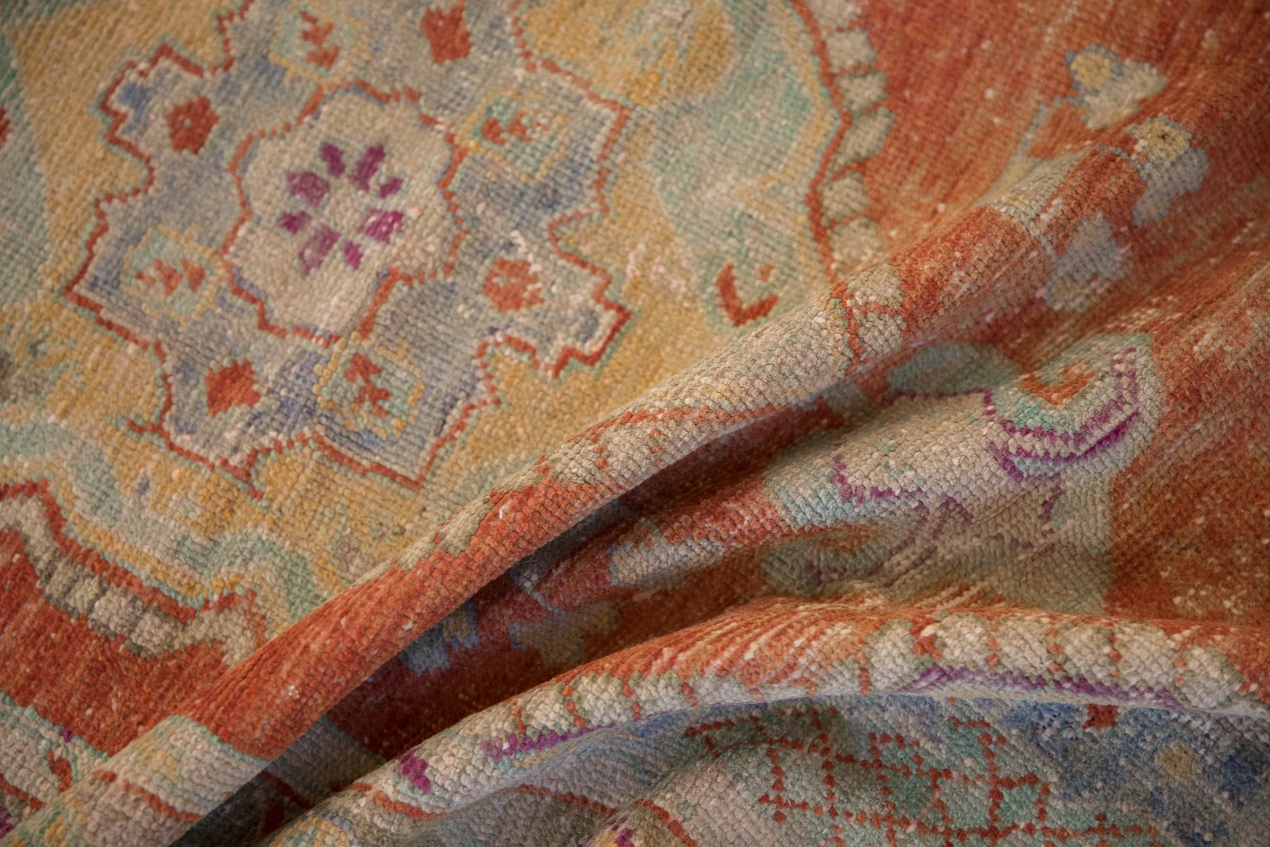 2.5x5 Vintage Distressed Oushak Rug Runner - Image 8
