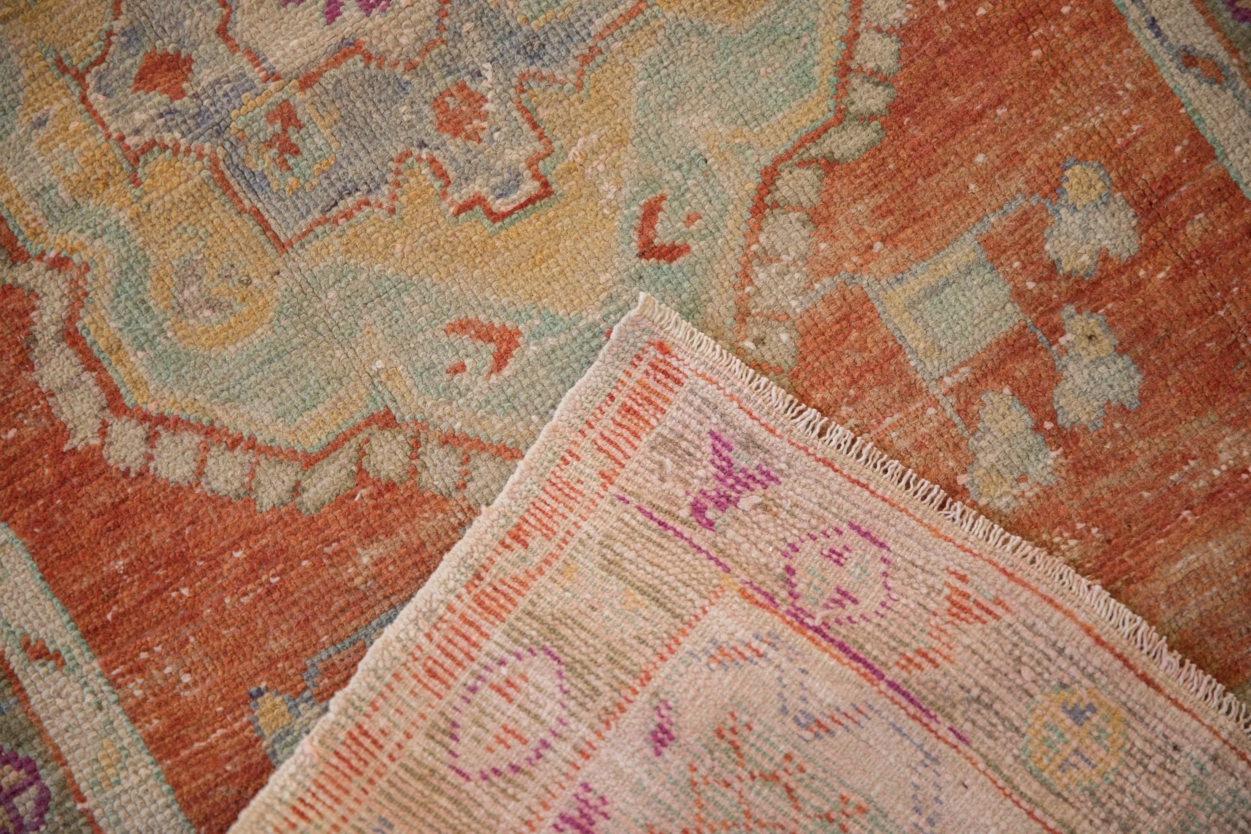 2.5x5 Vintage Distressed Oushak Rug Runner - Image 9