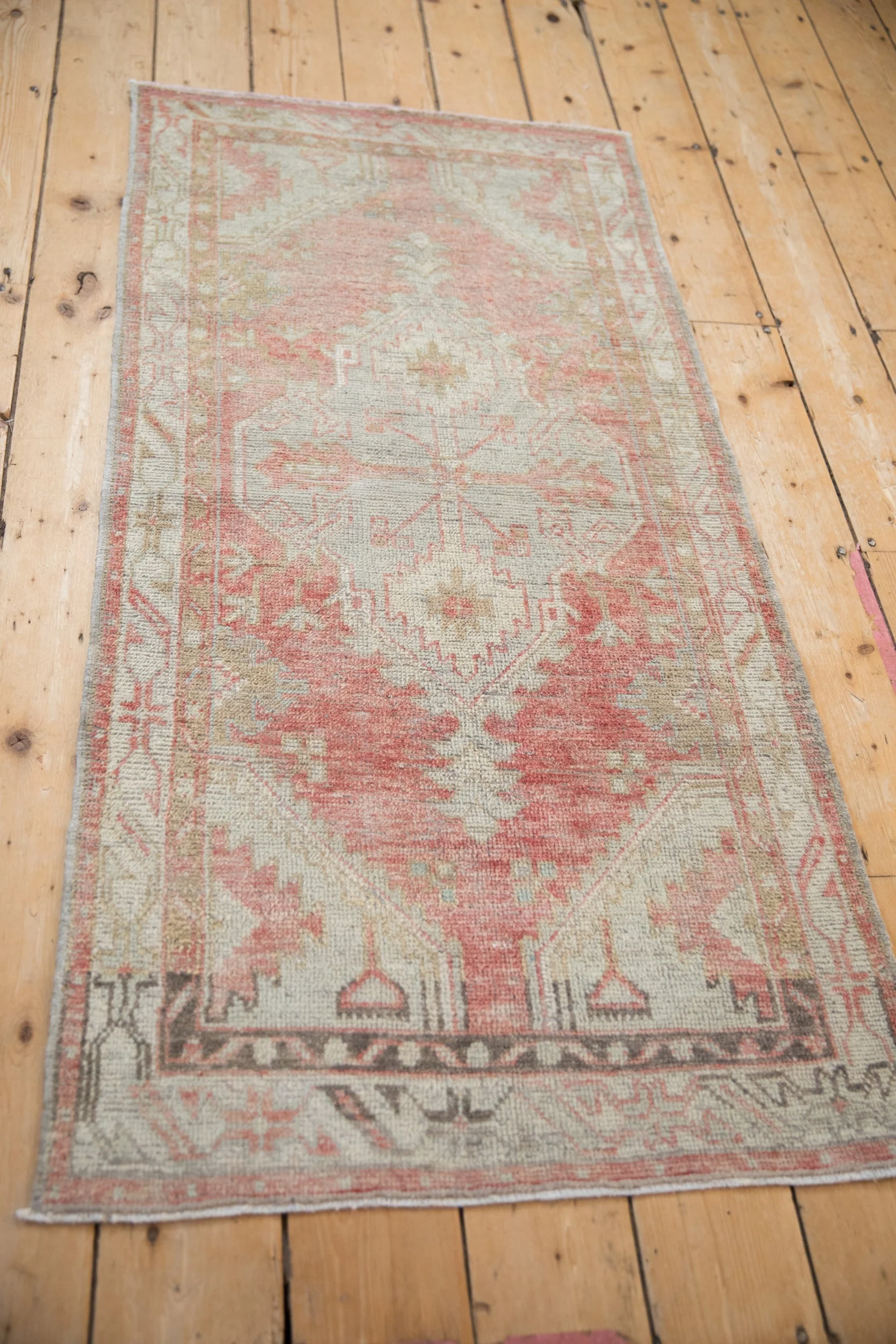2.5x5 Vintage Distressed Oushak Rug Runner - Image 6