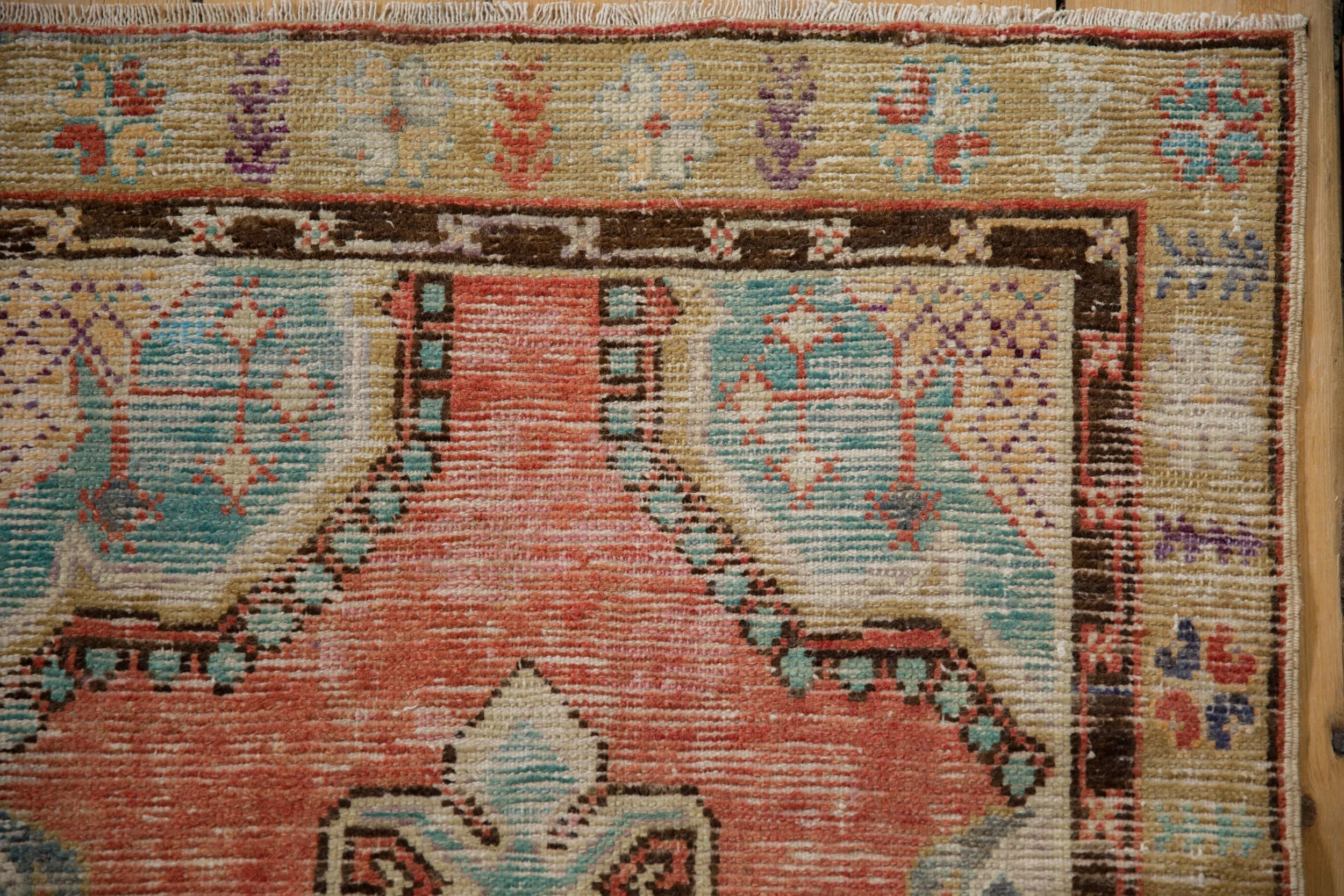 2.5x5 Vintage Distressed Oushak Rug Runner - Image 3