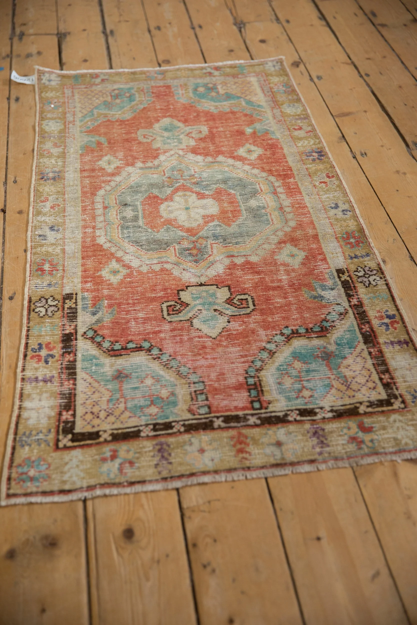 2.5x5 Vintage Distressed Oushak Rug Runner - Image 4